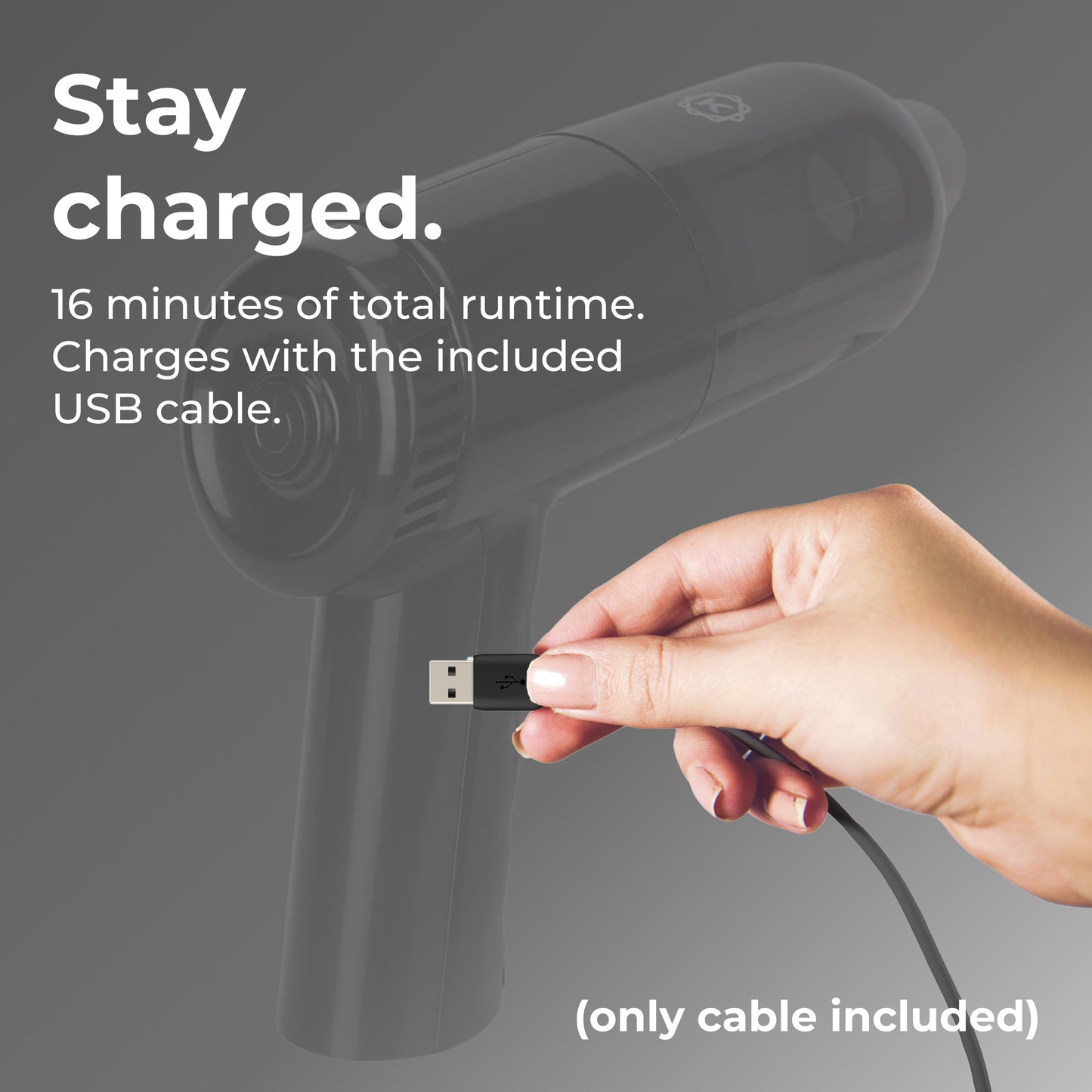 KOBOT Portable Cordless Car Vacuum – Onyx