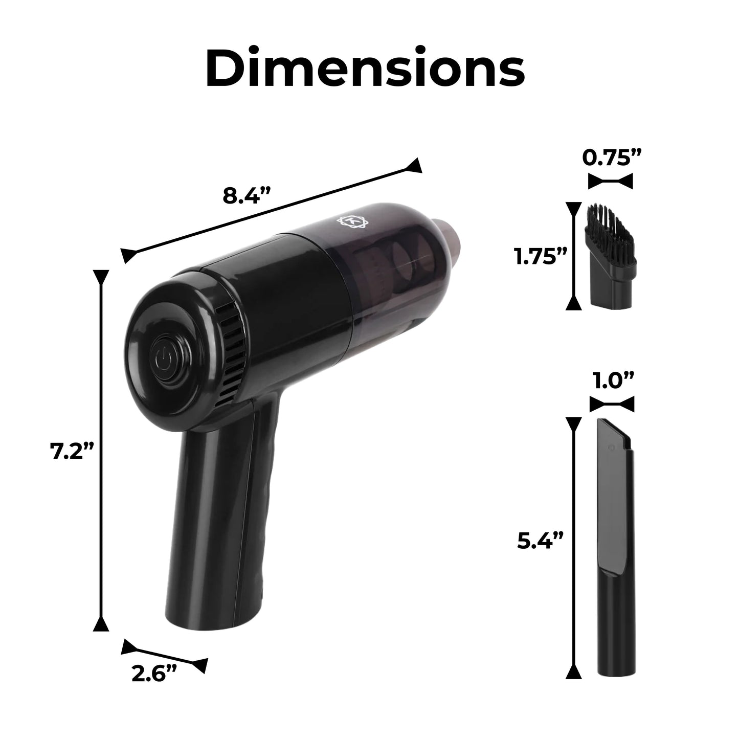 KOBOT Portable Cordless Car Vacuum – Onyx