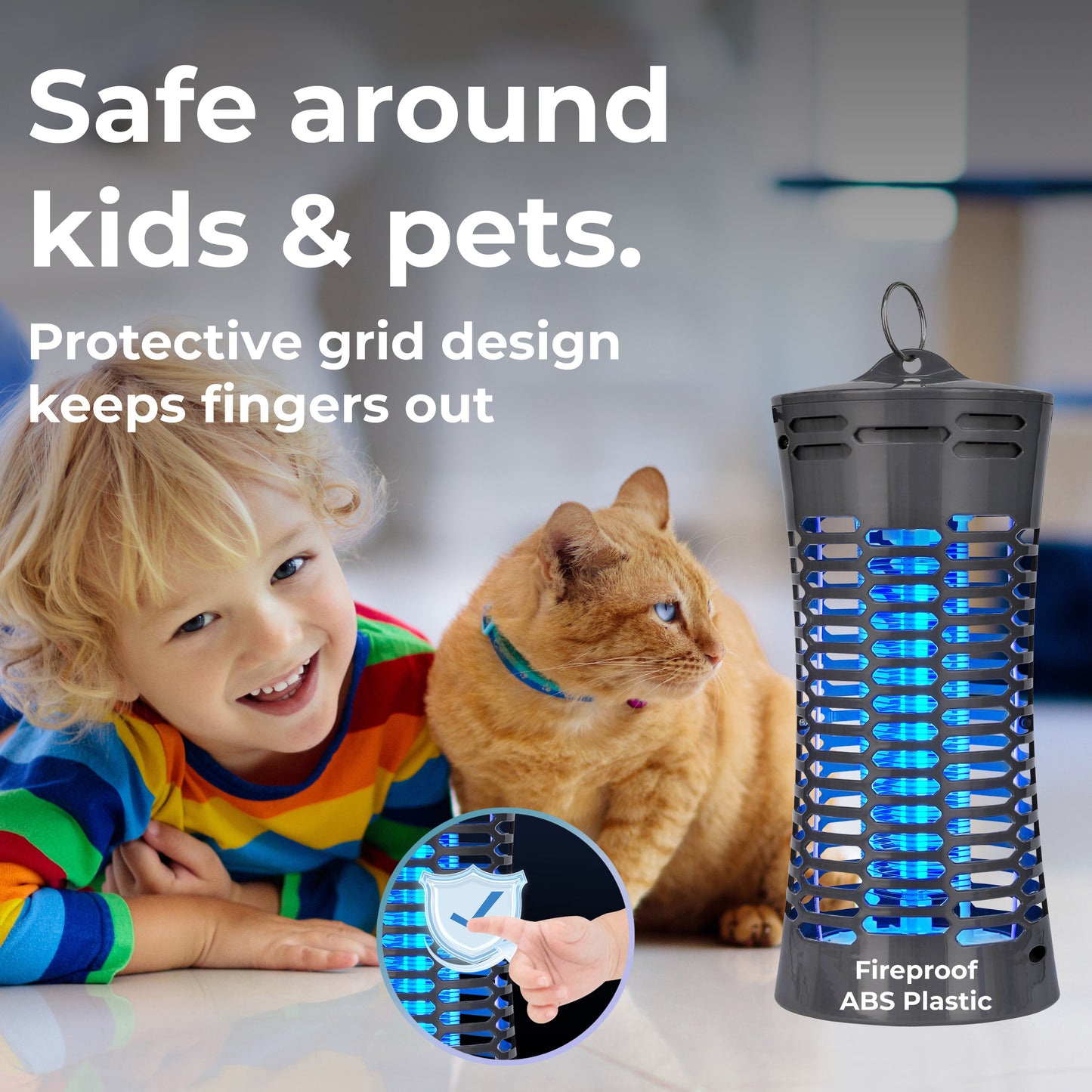 Techko UV Light Indoor Bug Zapper with Easy Catch Tray – Chemical-Free Insect Killer for Mosquitoes, Flies, and Gnats