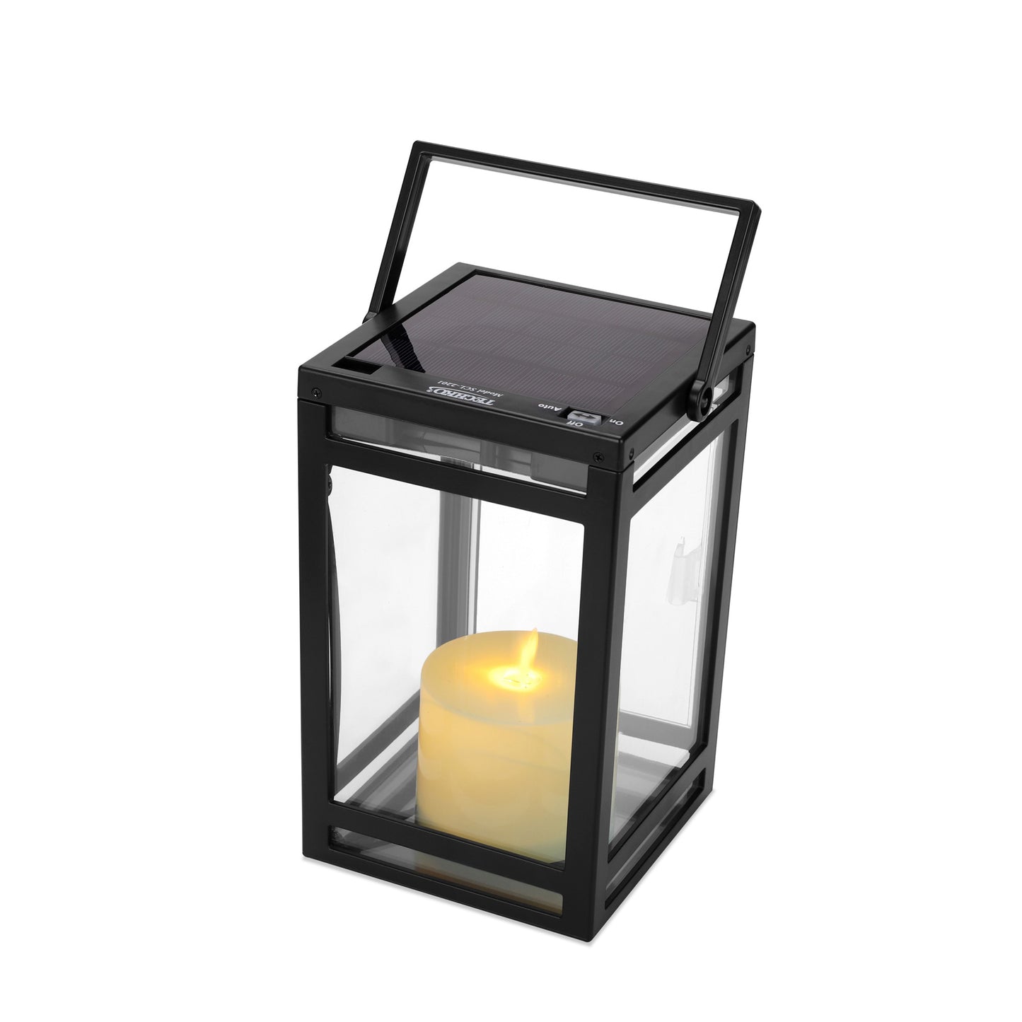 Solar Modern Candle Lantern with Handle