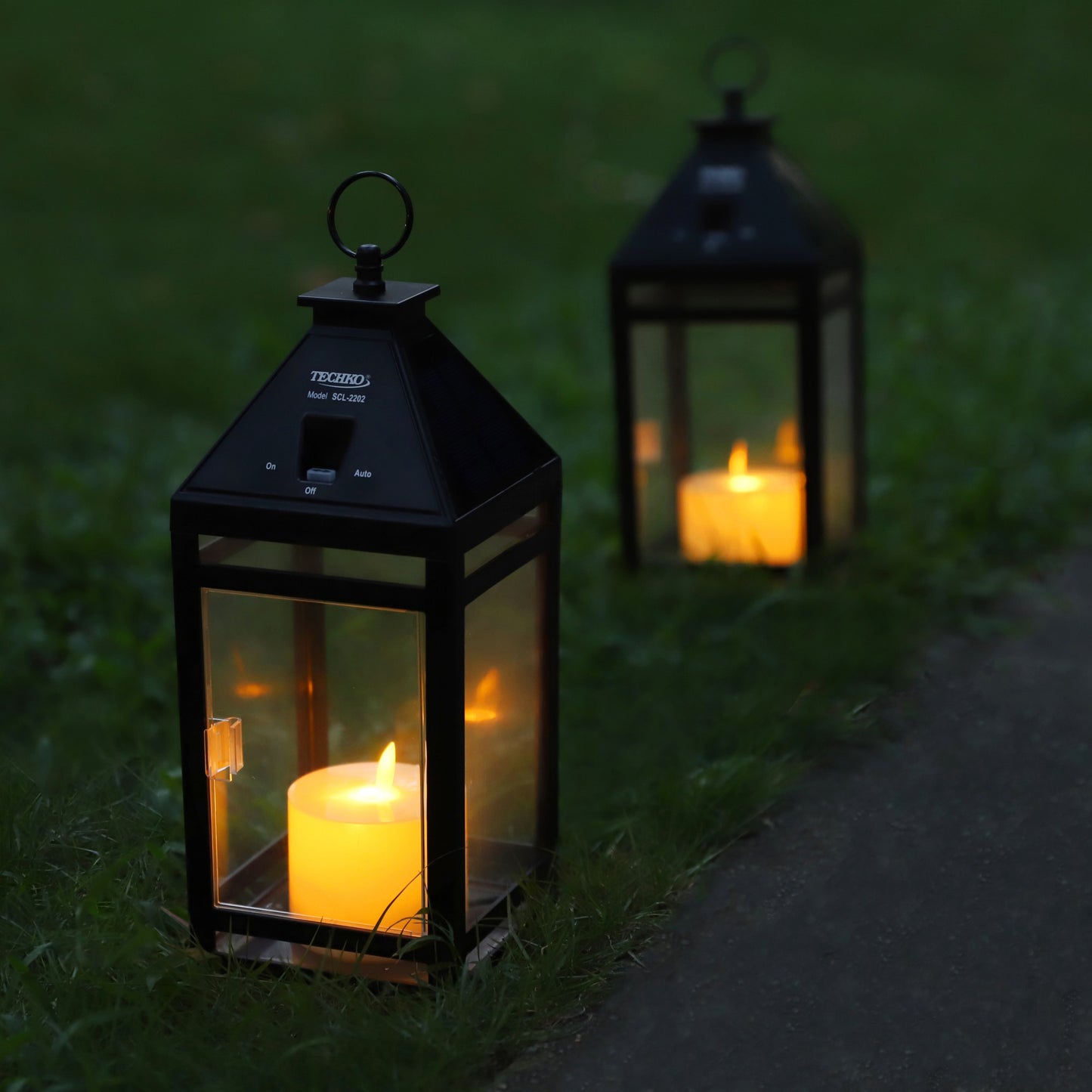 Solar Candle Vintage Hanging Lantern