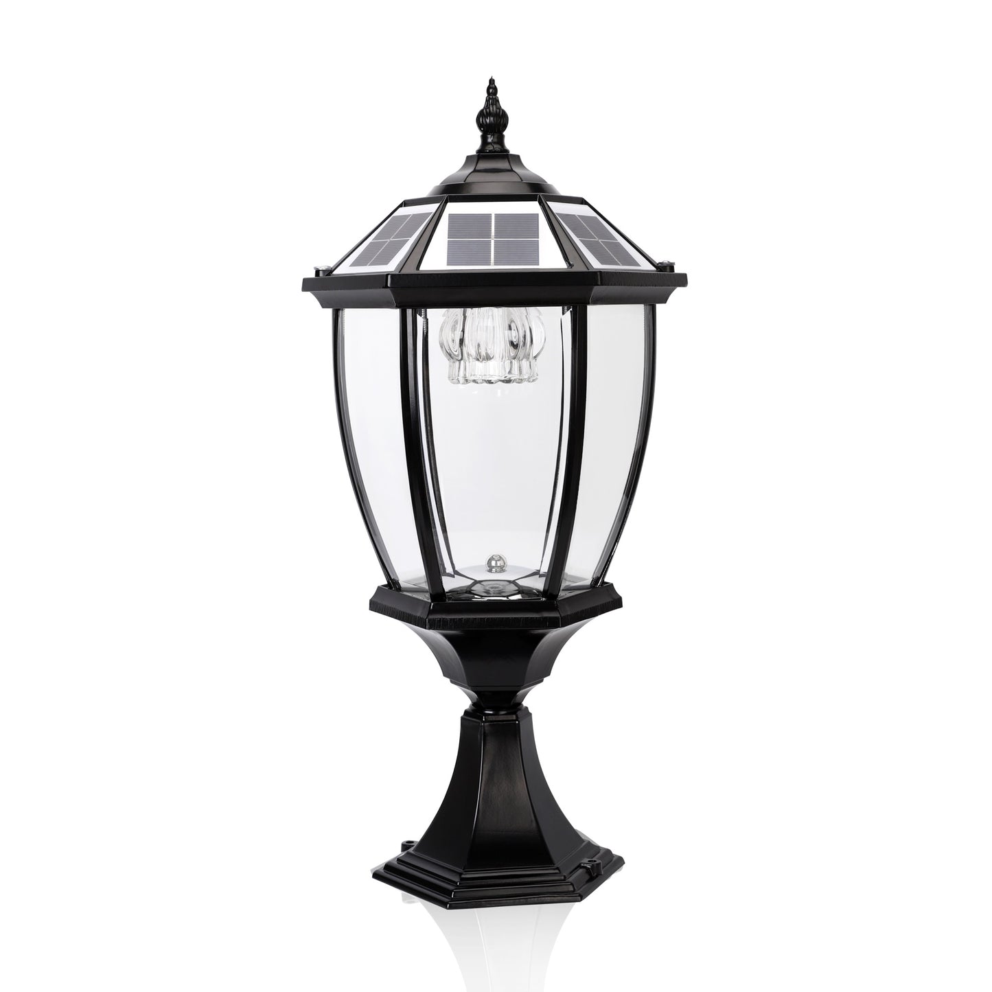 Solar Vintage Pillar & Fence Post Light with Remote