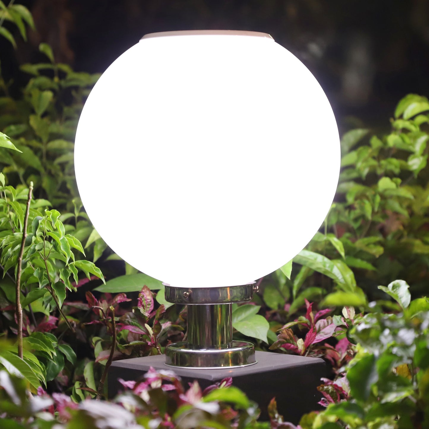 Solar Sphere Pillar Light with Remote