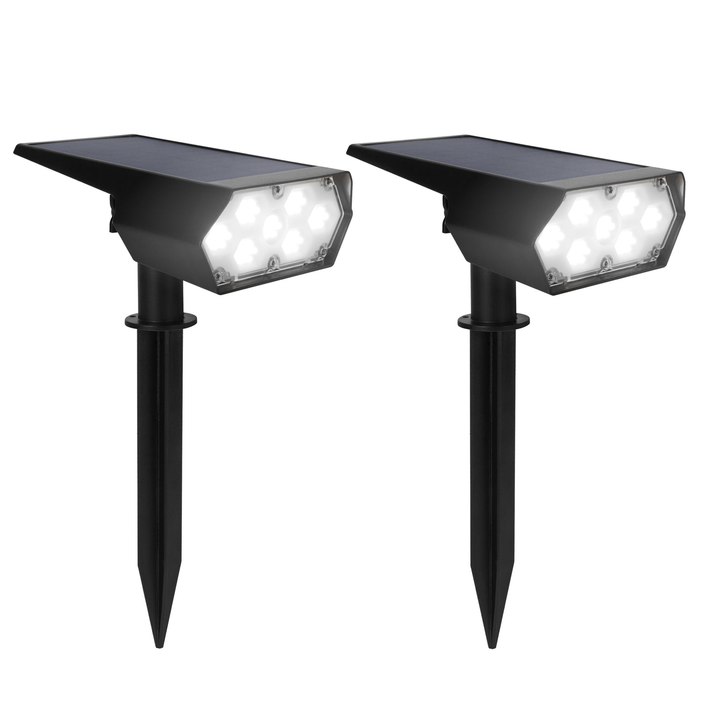 Outdoor Solar Spotlight w/ Wall-Mount & Ground-Stake
