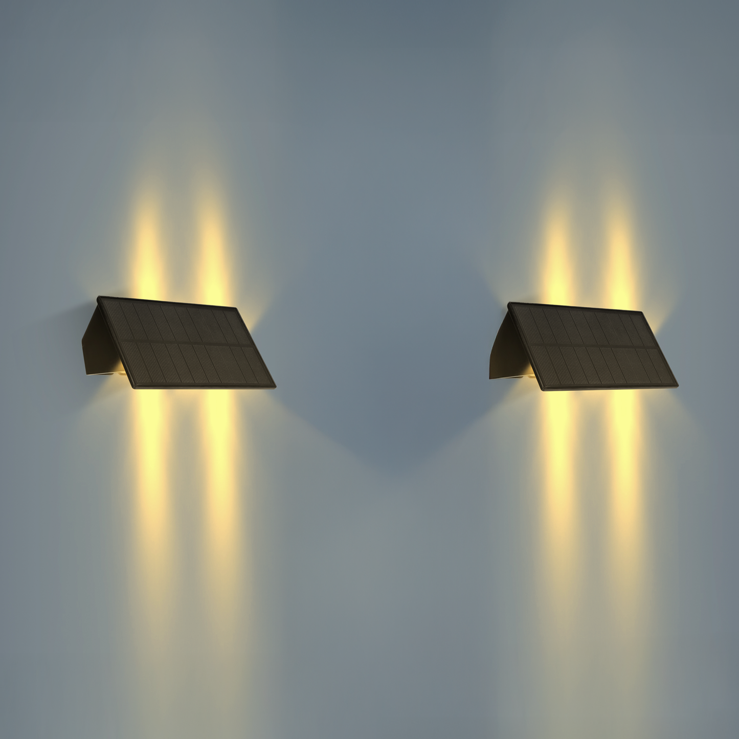 Solar Bi-Directional Minimal Wall Light (2-pack)
