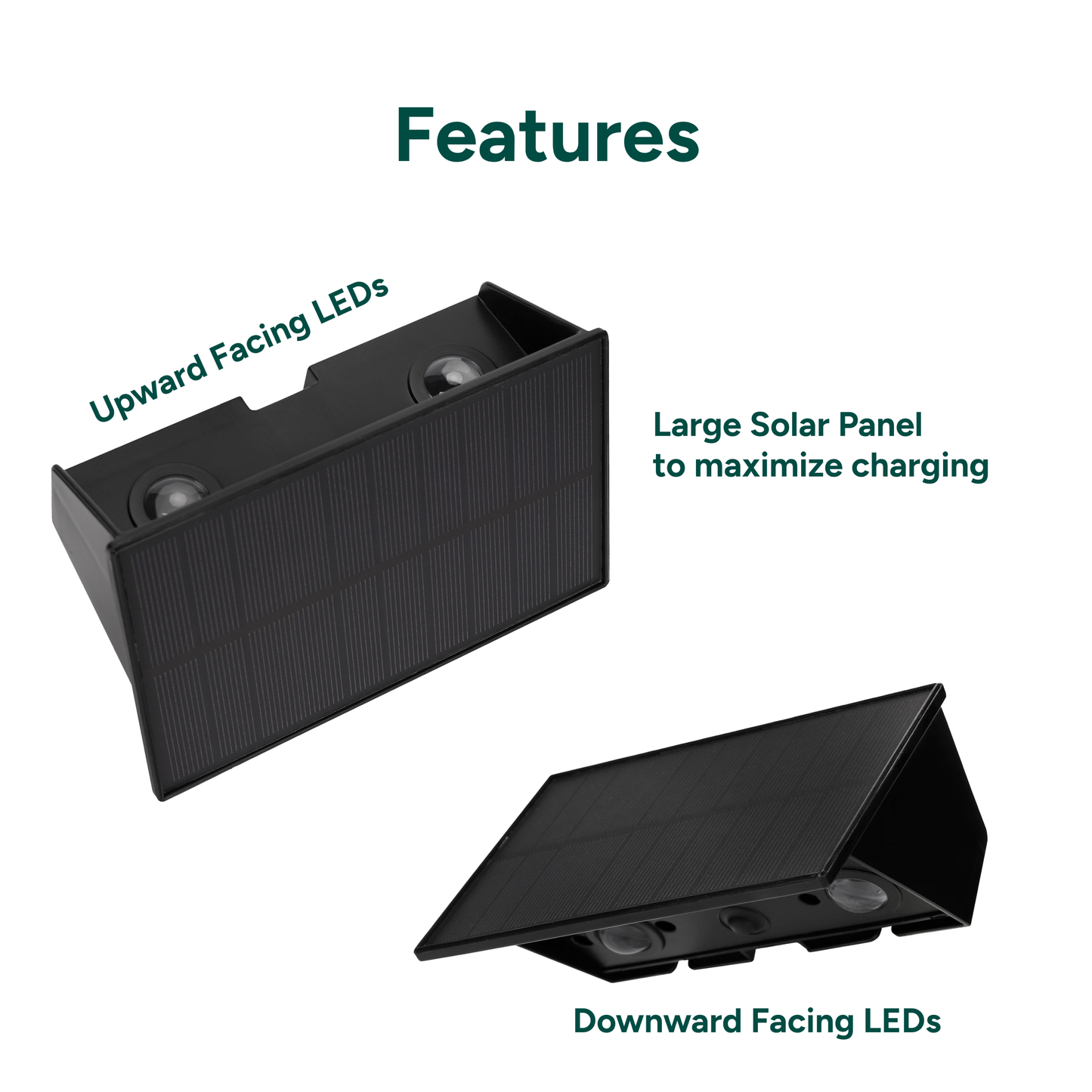 Solar Bi-Directional Minimal Wall Light (2-pack)