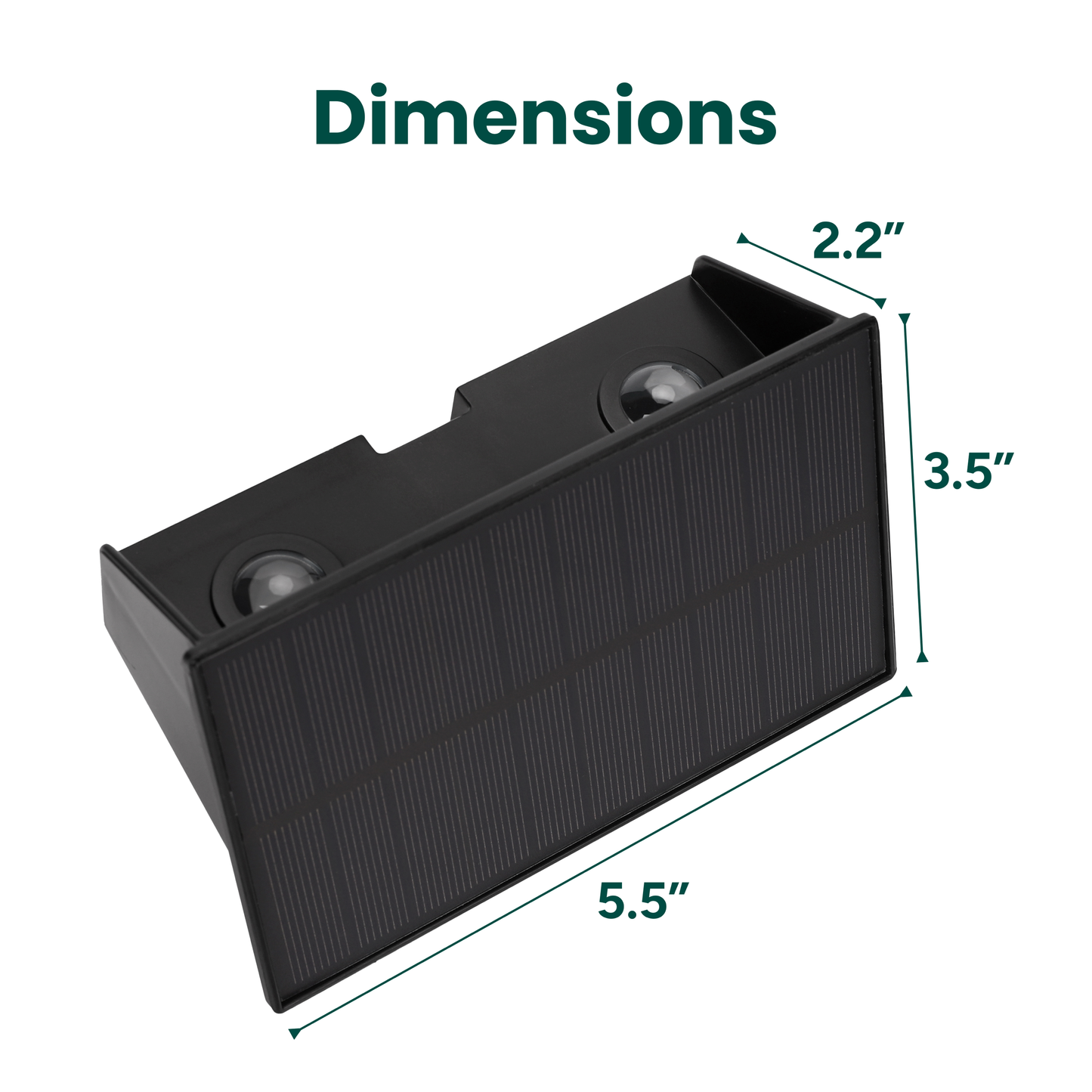 Solar Bi-Directional Minimal Wall Light (2-pack)