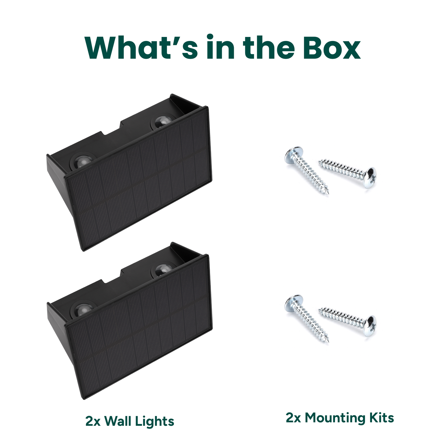 Solar Bi-Directional Minimal Wall Light (2-pack)