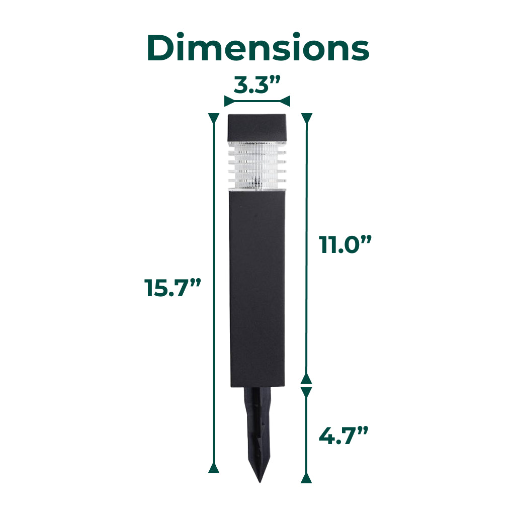 Solar Outdoor Square Bollard Path Lights