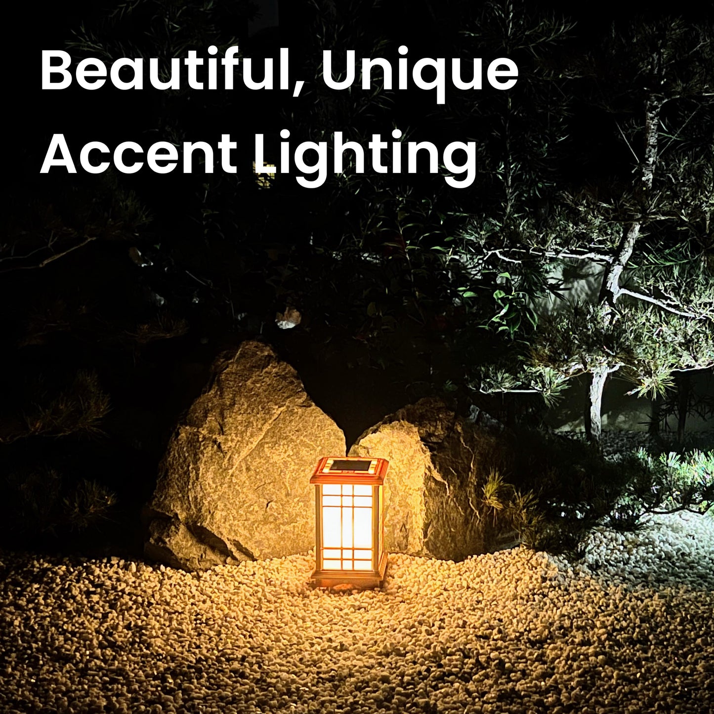 Solar-Powered Japanese Garden Lights: Beautiful Outdoor Lighting for Zen Gardens (Small)