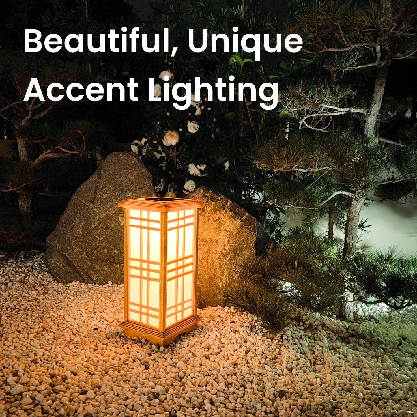 Solar-Powered Japanese Garden Lights: Beautiful Outdoor Lighting for Zen Gardens (Medium)