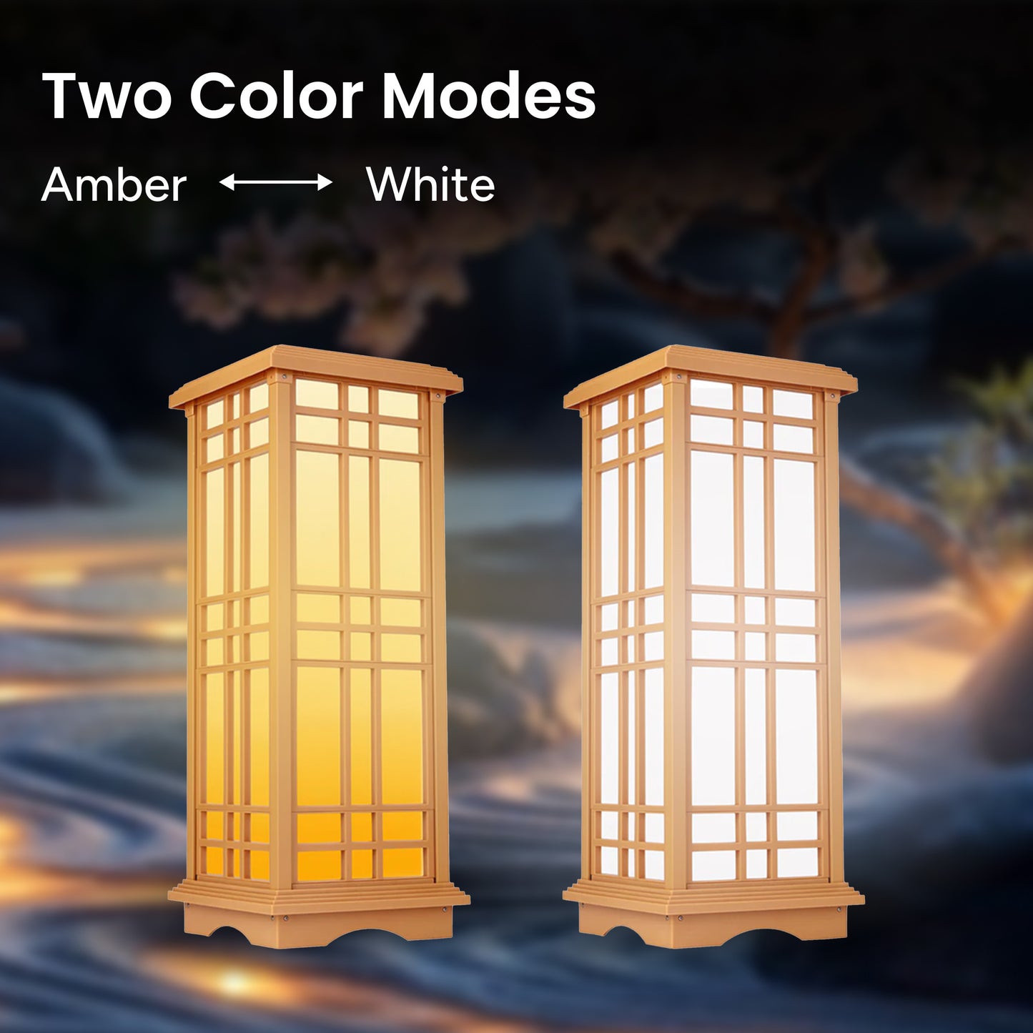Solar-Powered Japanese Garden Lights: Beautiful Outdoor Lighting for Zen Gardens (Medium)