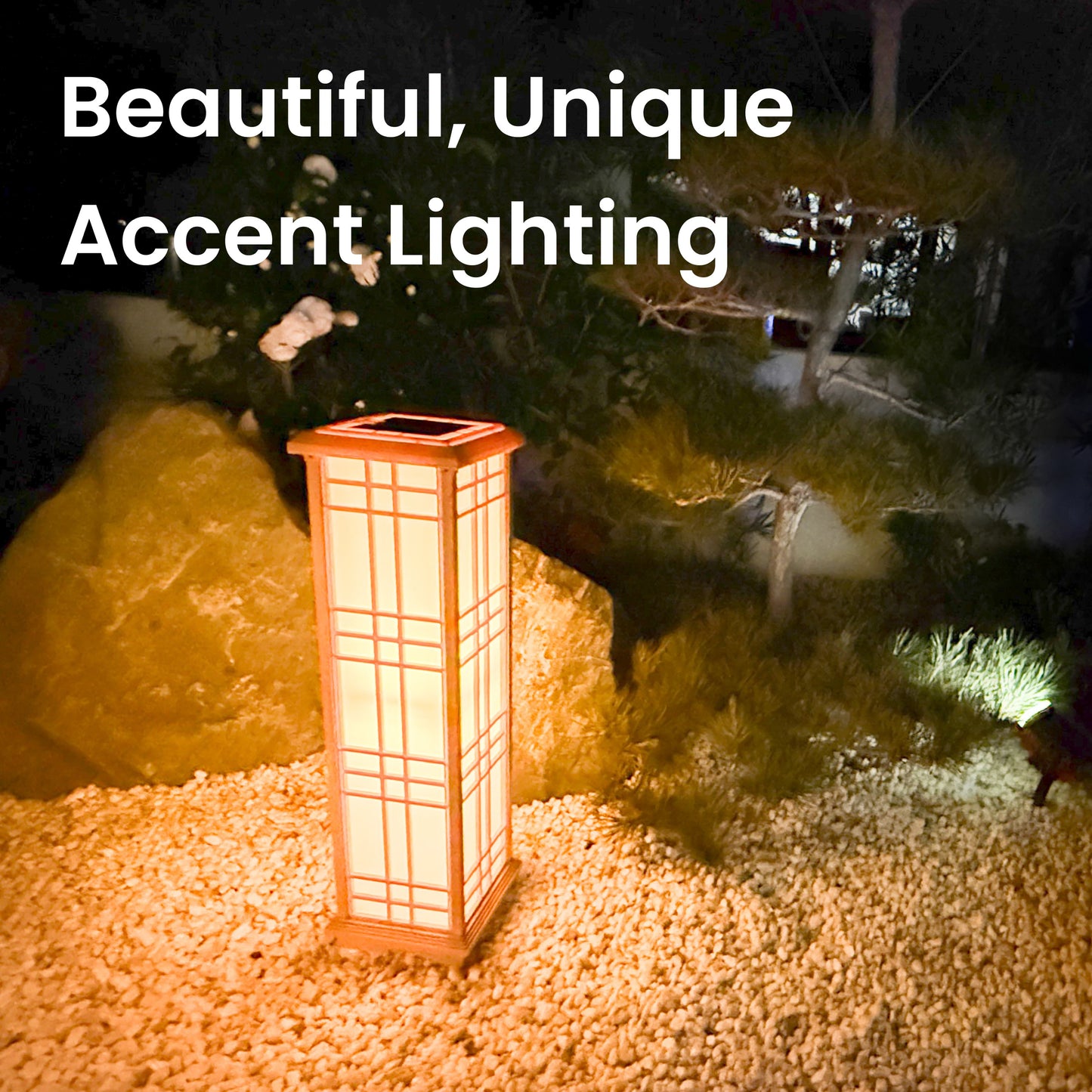 Solar-Powered Japanese Garden Lights: Beautiful Outdoor Lighting for Zen Gardens (Large)