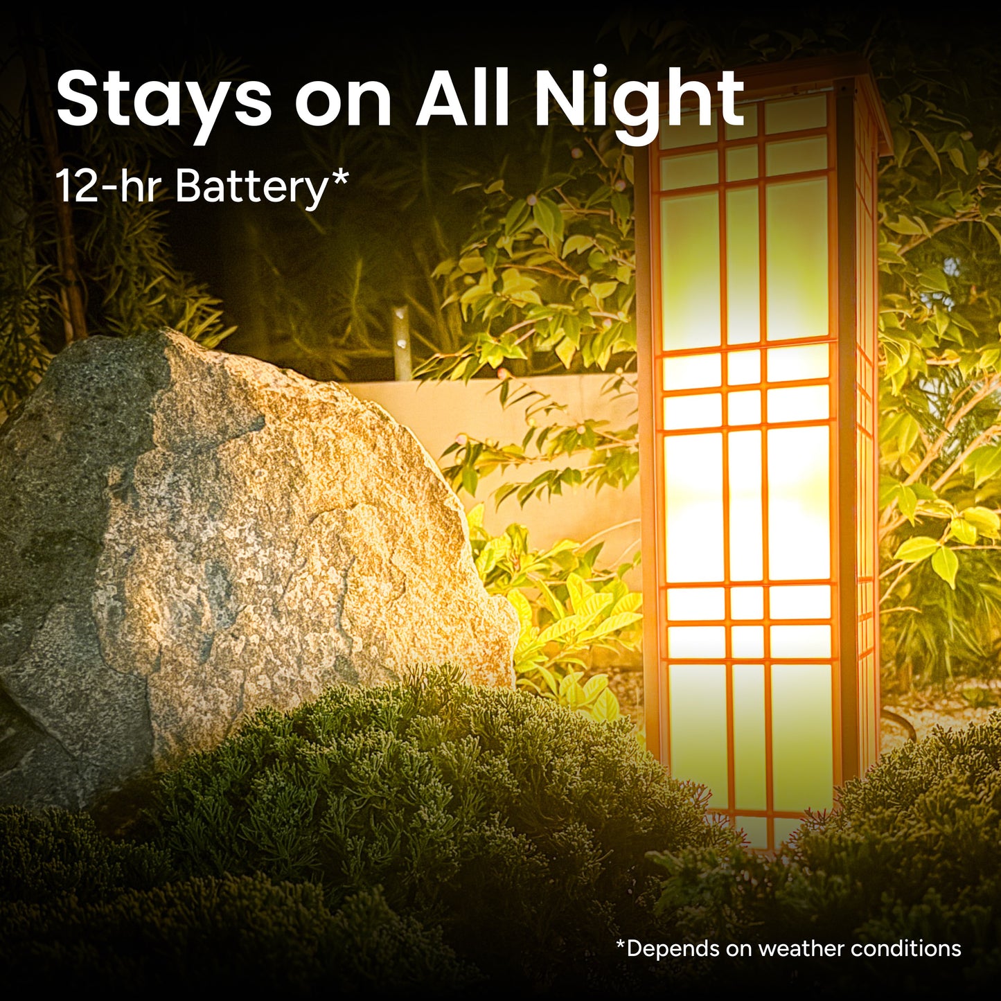 Solar-Powered Japanese Garden Lights: Beautiful Outdoor Lighting for Zen Gardens (Large)