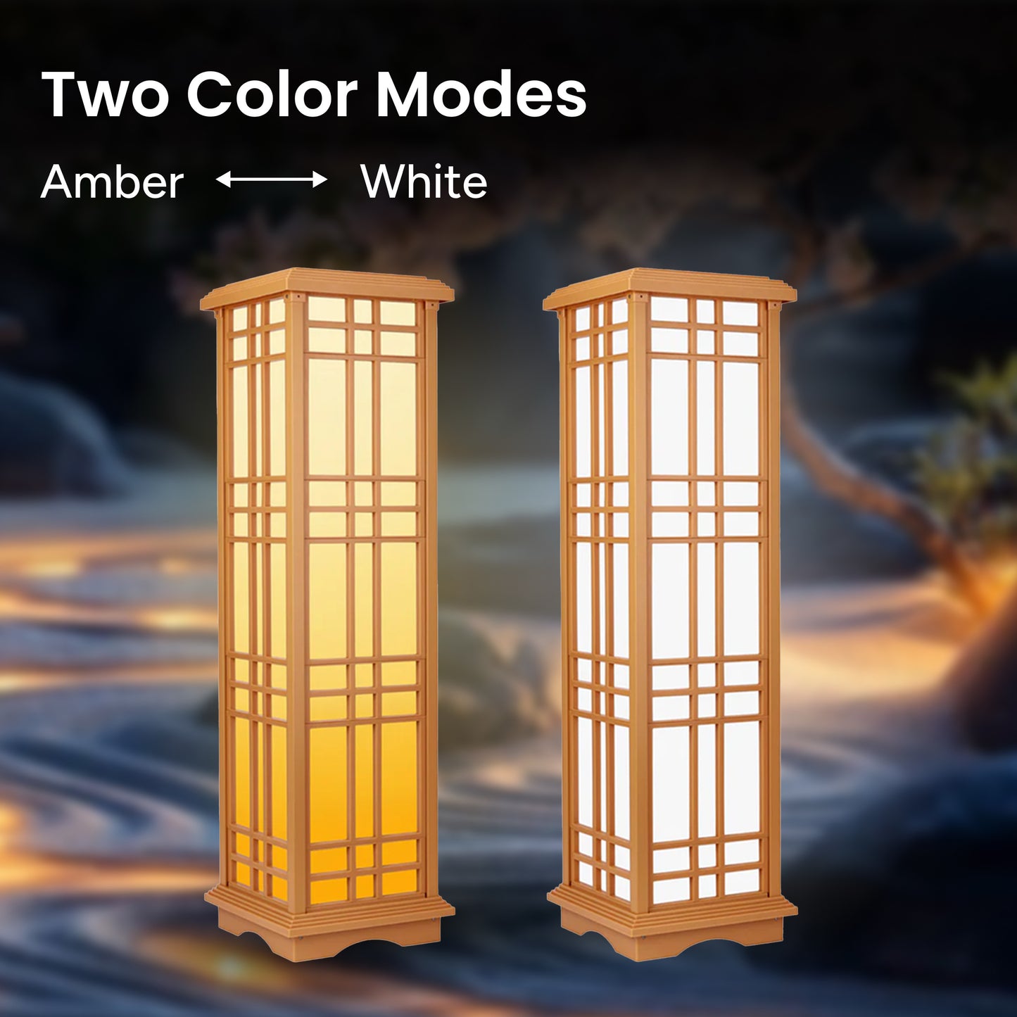 Solar-Powered Japanese Garden Lights: Beautiful Outdoor Lighting for Zen Gardens (Large)