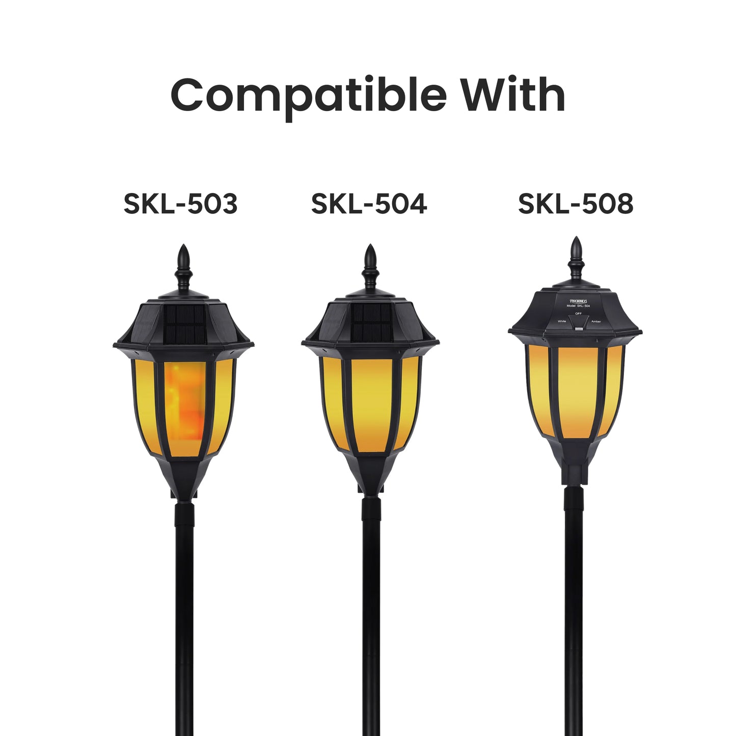 Extension Section Pole for Solar Vintage Pathway Light