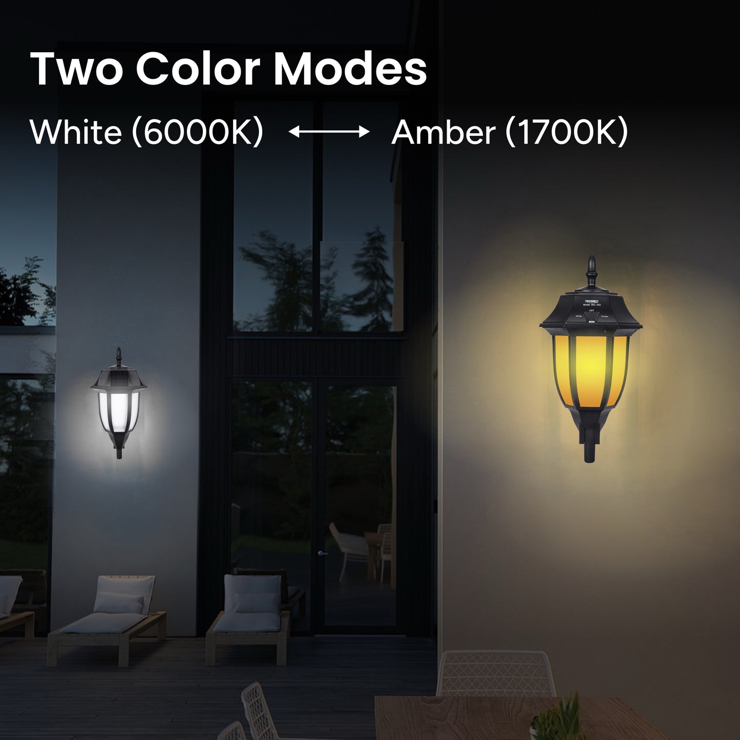 Solar Classic Wall Light with Wall Mount (Dual Lighting Modes)