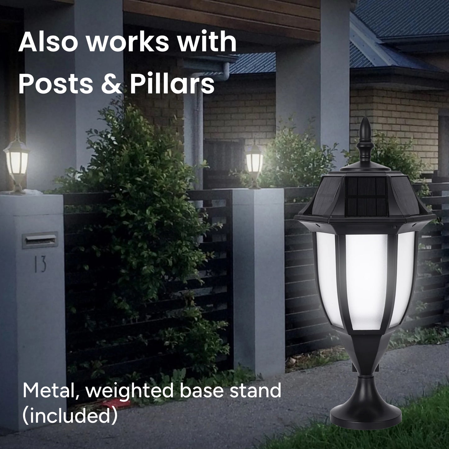 Solar Classic Wall Light with Wall Mount (Dual Lighting Modes)
