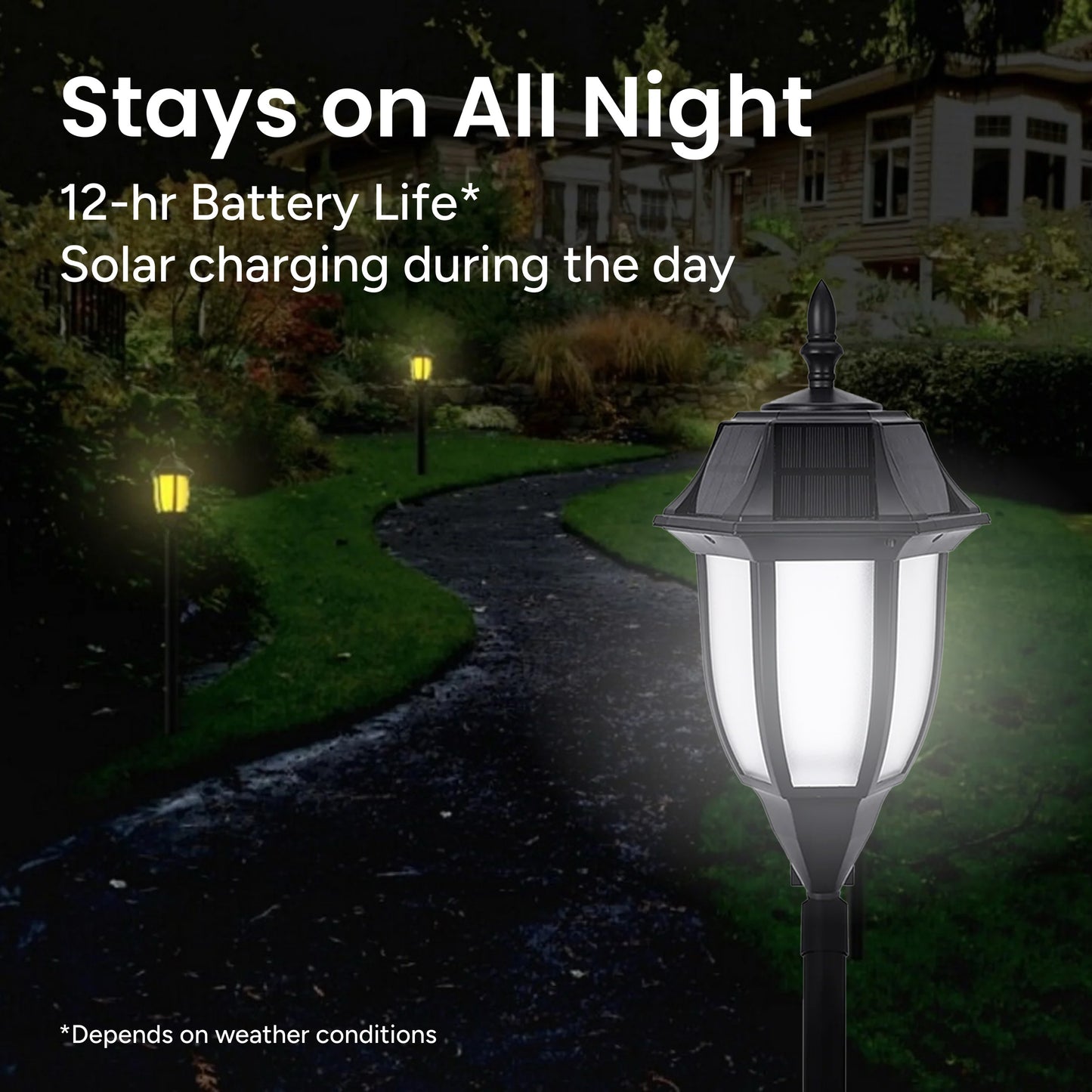 Solar Classic Pathway Light (Dual Lighting Modes)