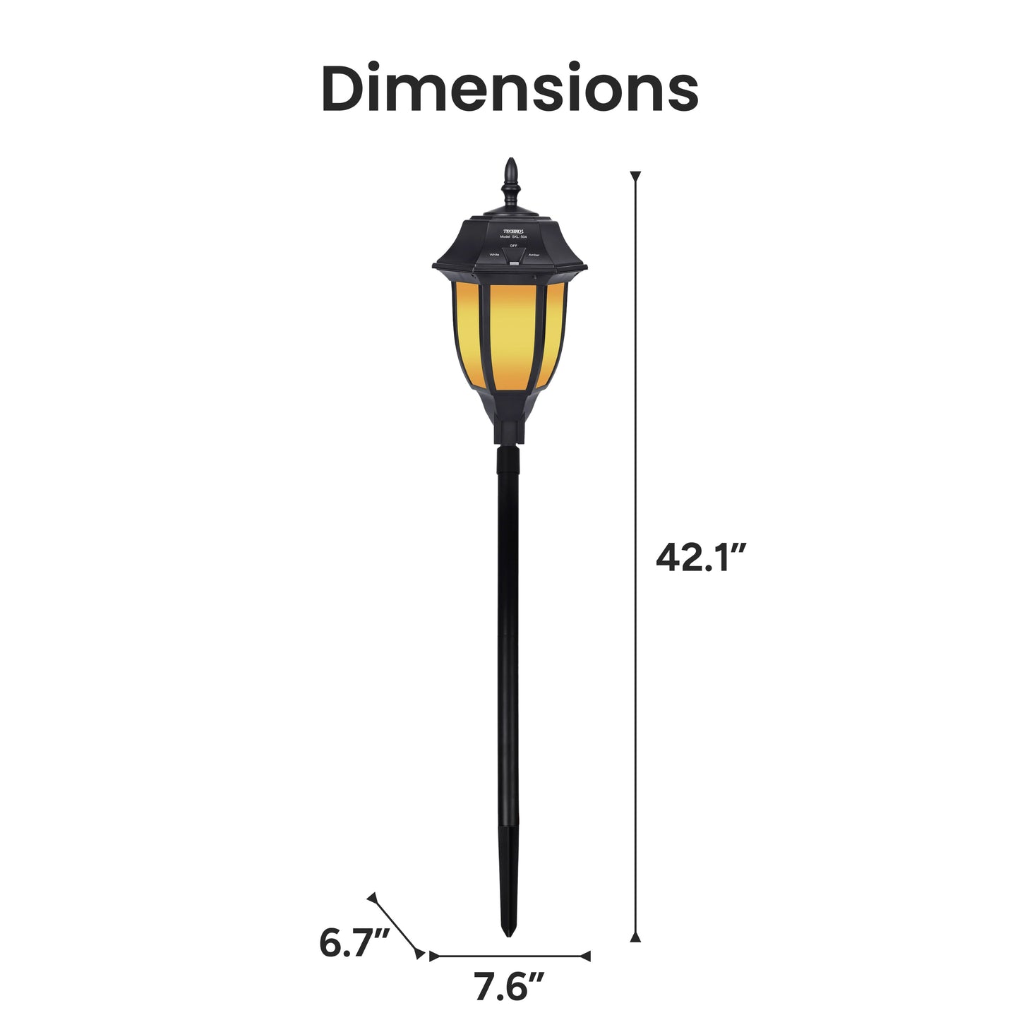Solar Classic Pathway Light (Dual Lighting Modes)