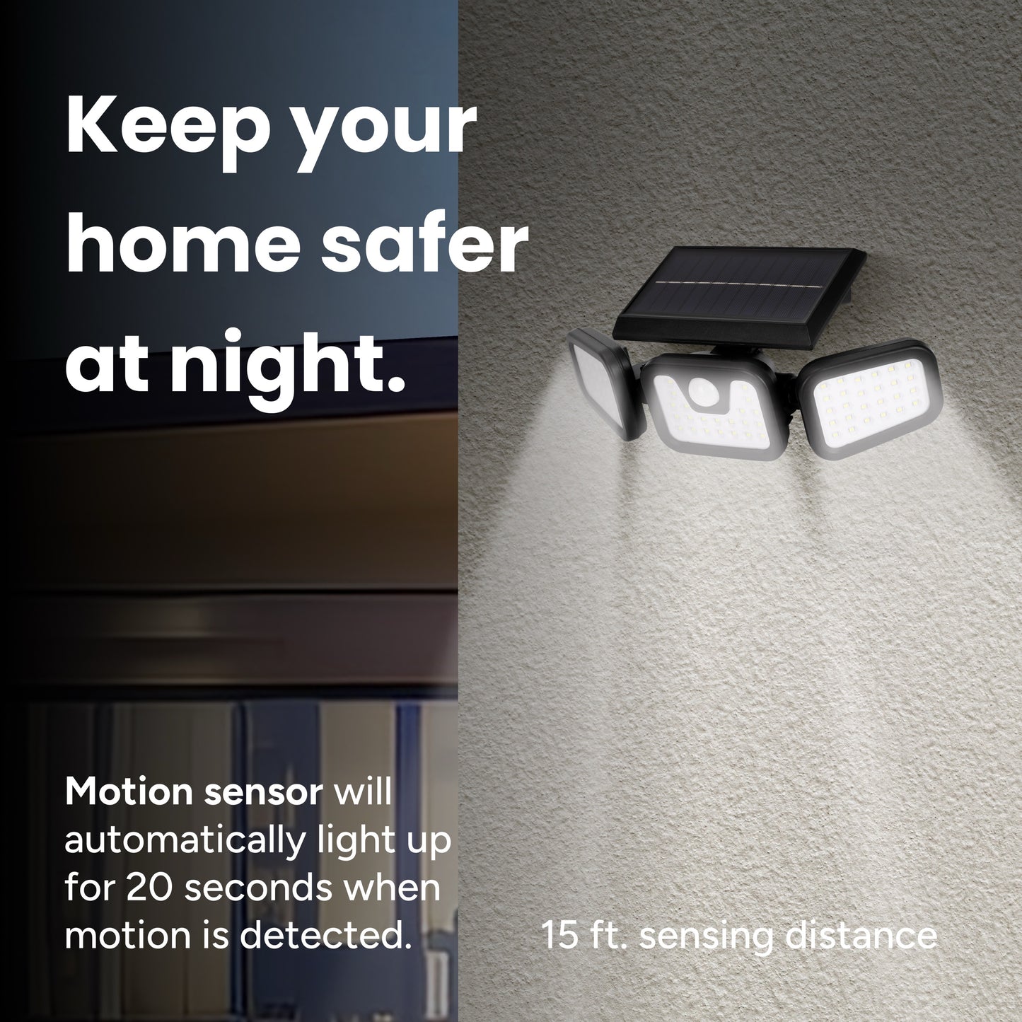 Solar Security Flood Light with Motion Sensor