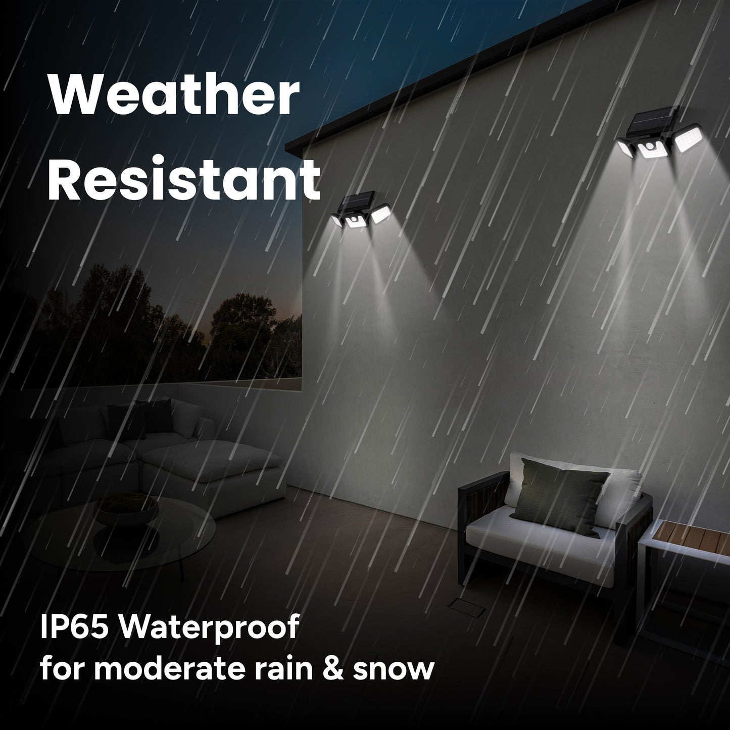 Solar Security Flood Light with Motion Sensor