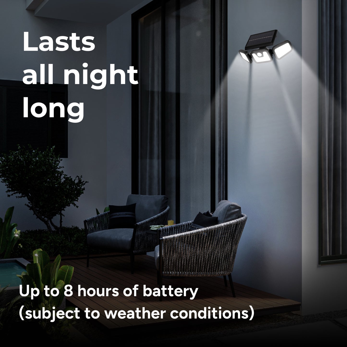 Solar Security Flood Light with Motion Sensor