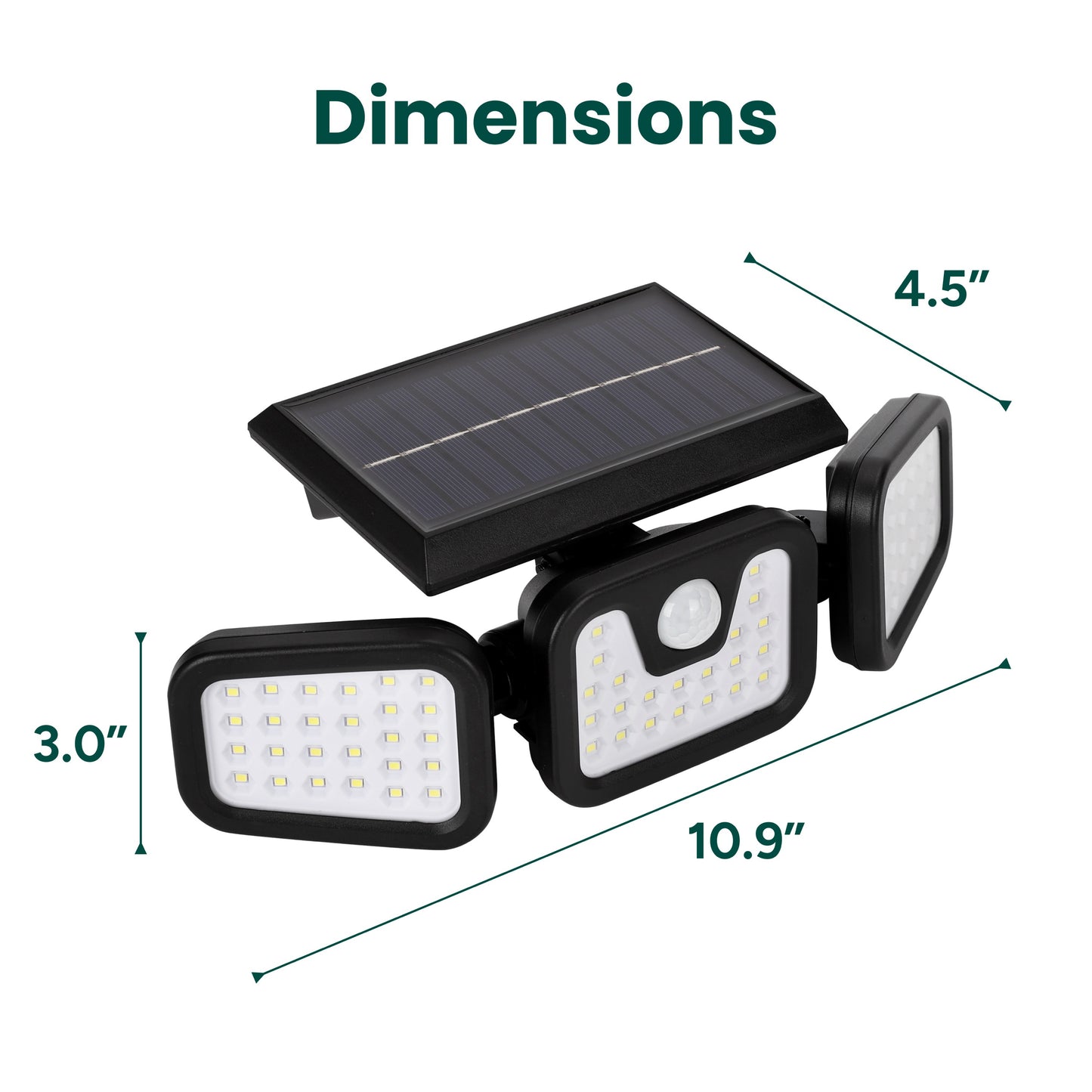 Solar Security Flood Light with Motion Sensor