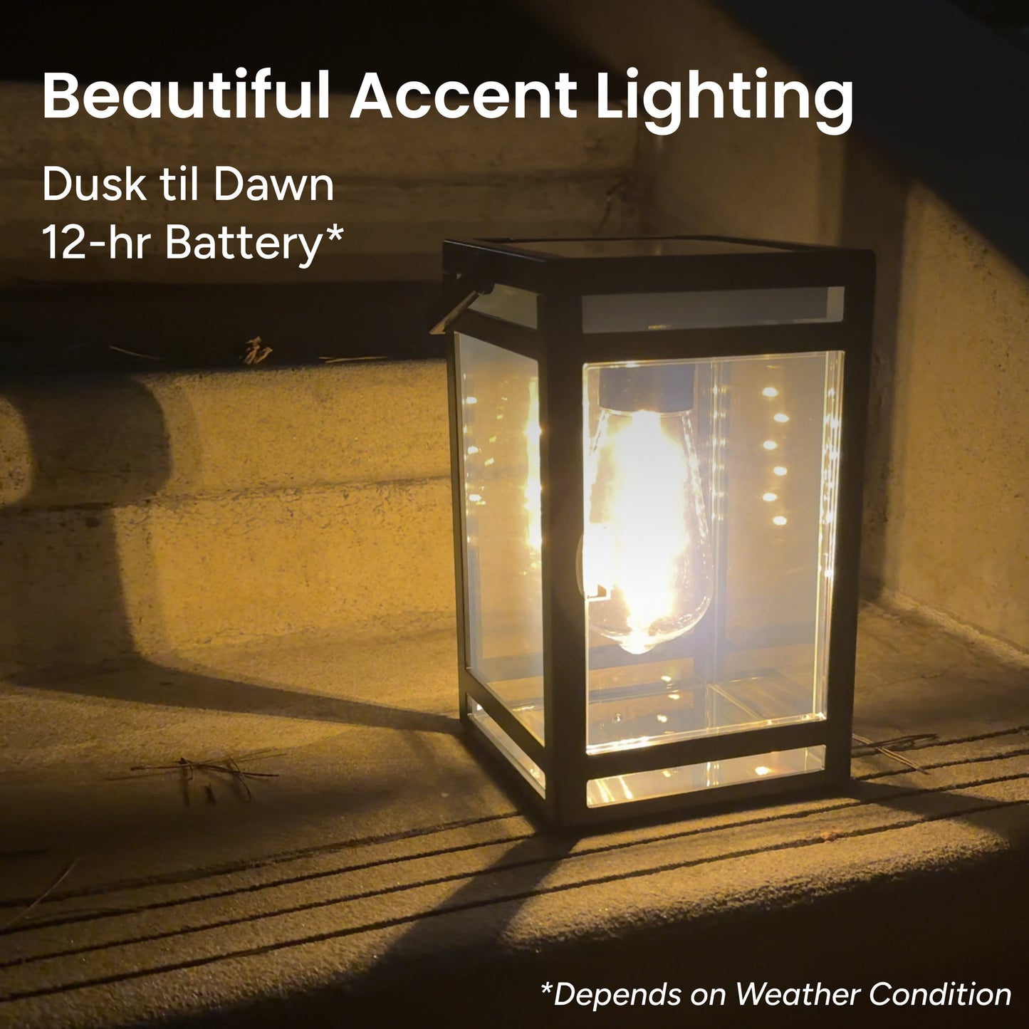 Solar Portable Lantern with Light Bulb (Dual Lighting Modes)
