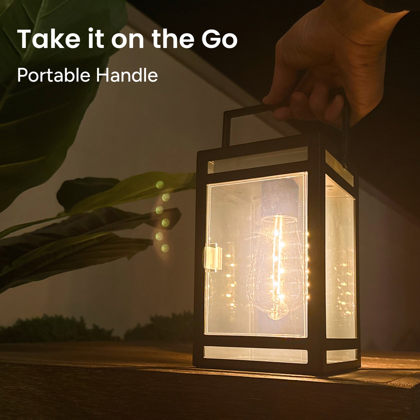 Solar Portable Lantern with Light Bulb (Dual Lighting Modes)