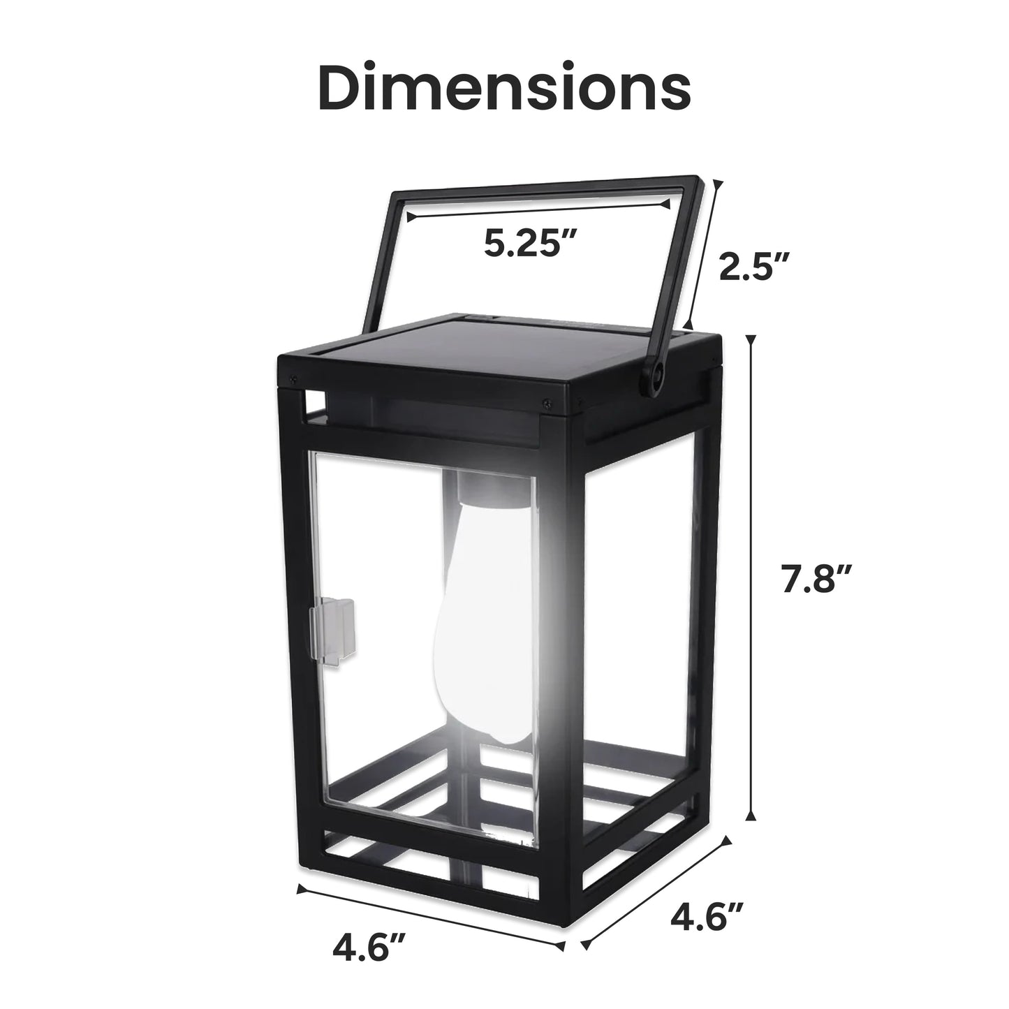 Solar Portable Lantern with Light Bulb (Dual Lighting Modes)