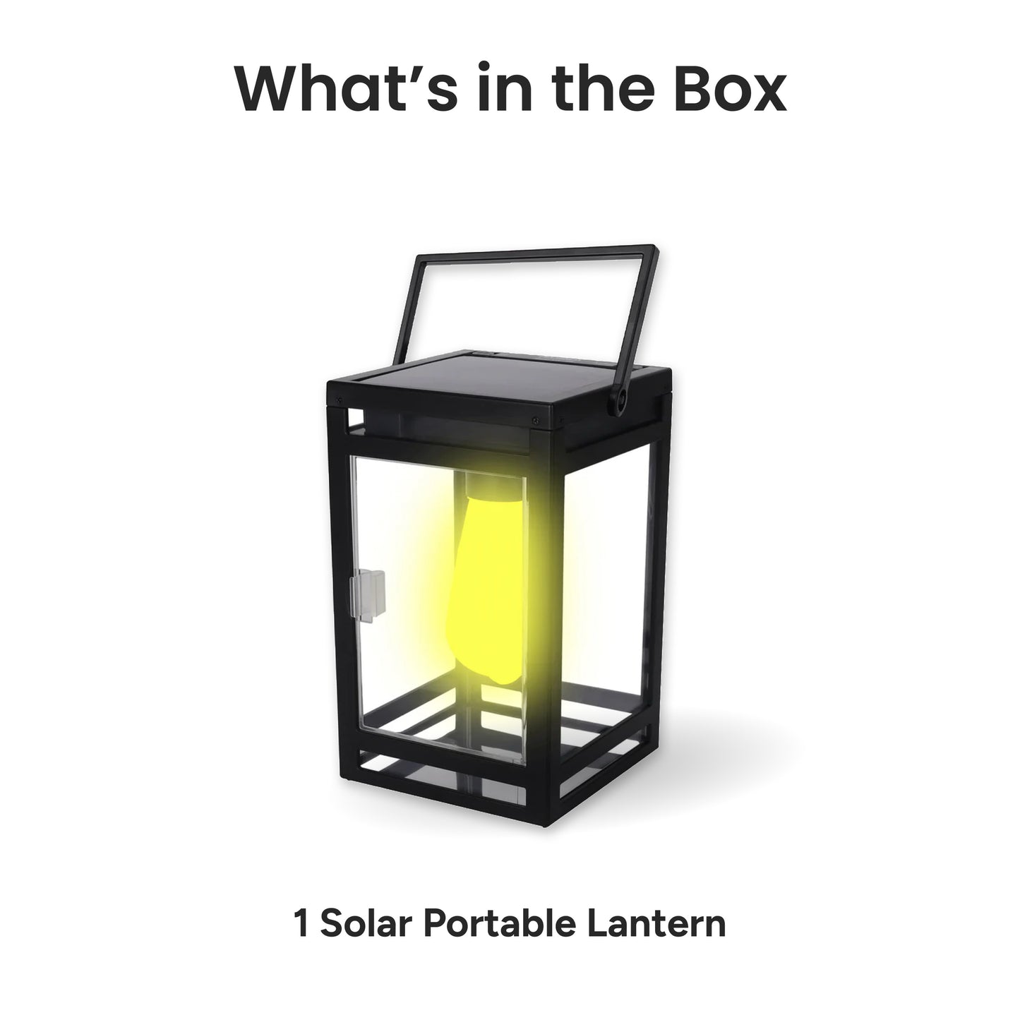 Solar Portable Lantern with Light Bulb (Dual Lighting Modes)