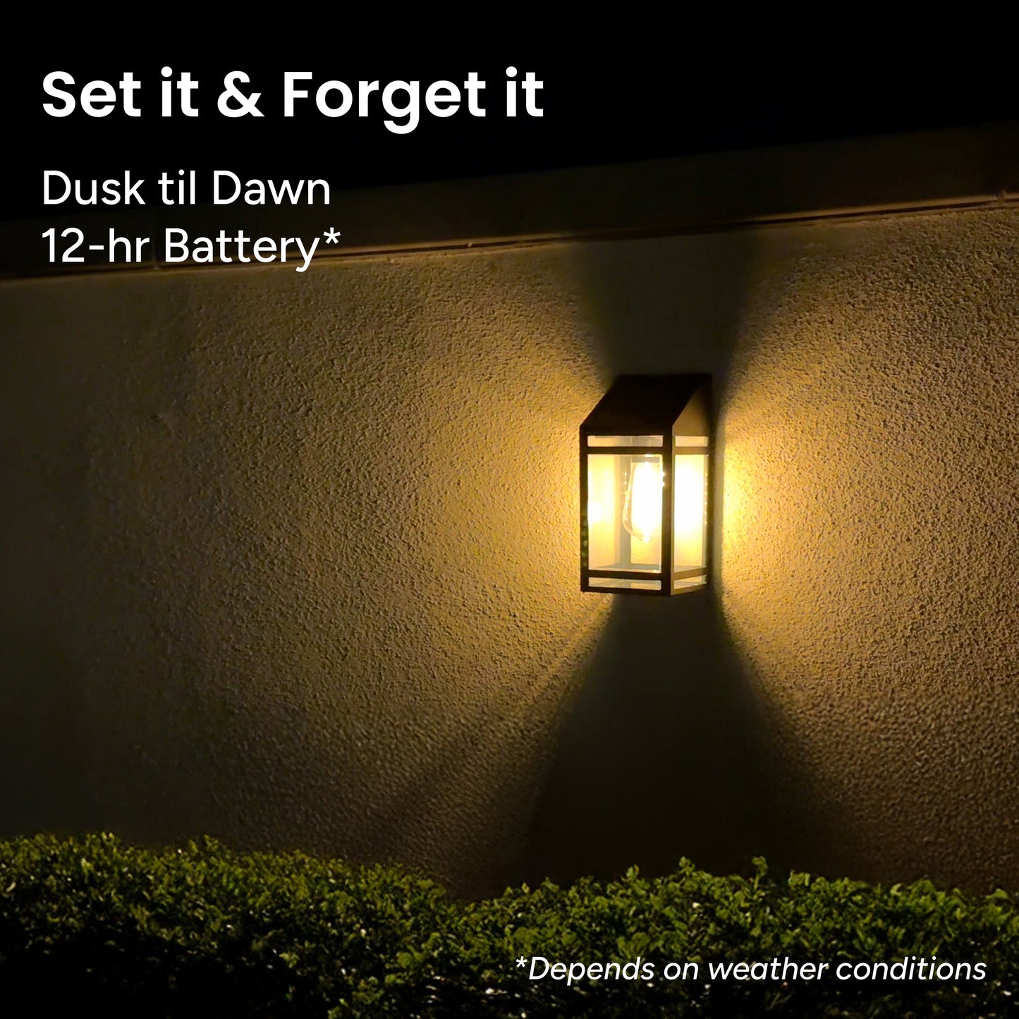 Solar Wall Lantern (Dual Lighting Modes)