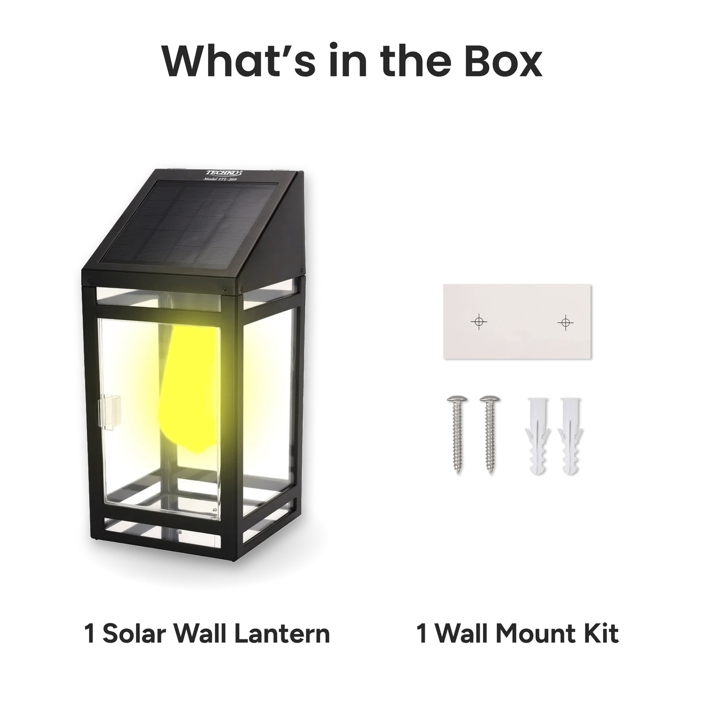 Solar Wall Lantern (Dual Lighting Modes)