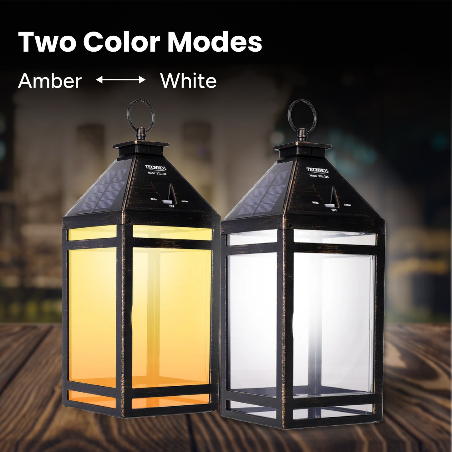 Solar Portable Hanging Lantern (Clear Panel)