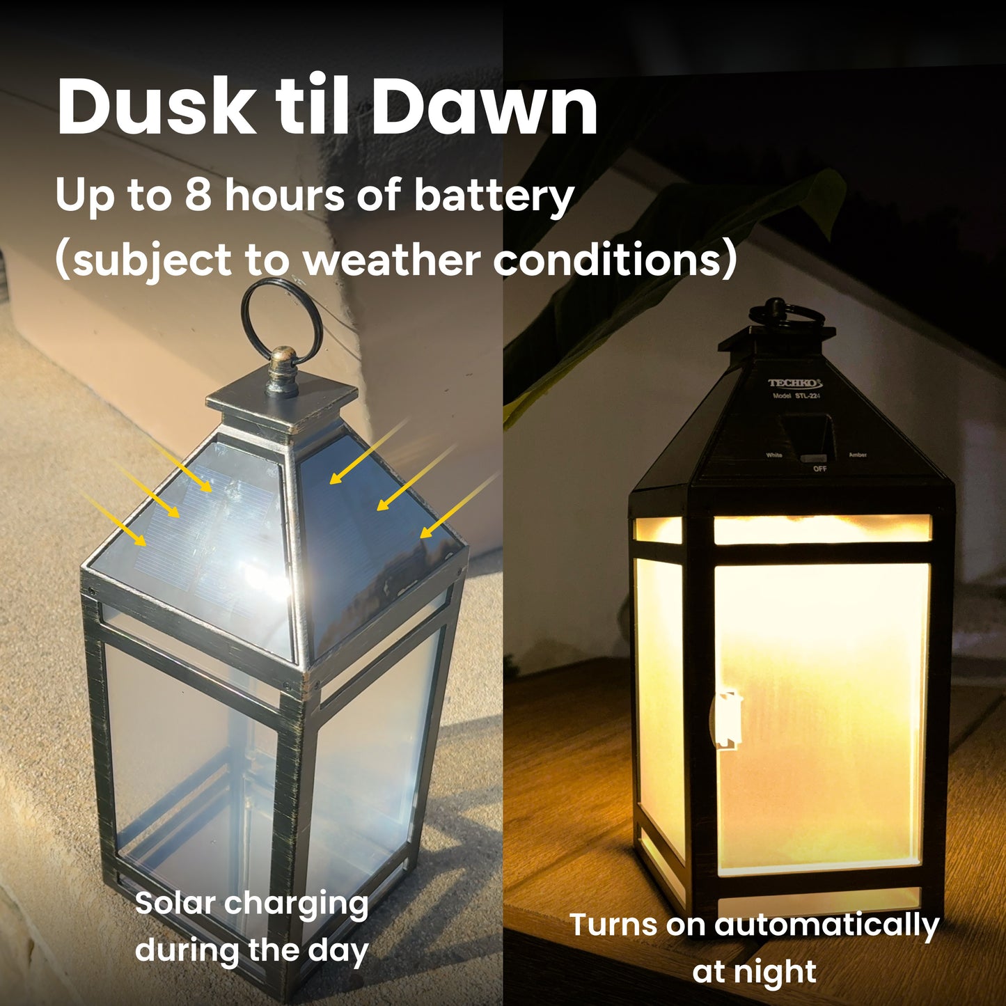Solar Portable Hanging Lantern (Clear Panel)