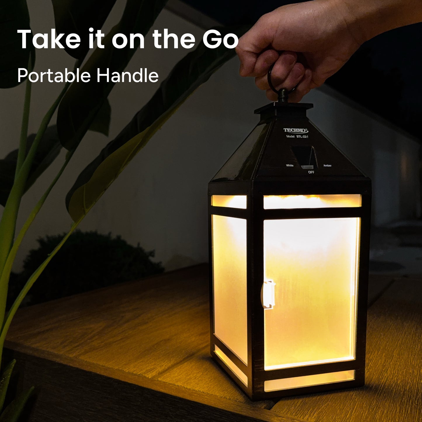 Solar Portable Hanging Lantern (Clear Panel)
