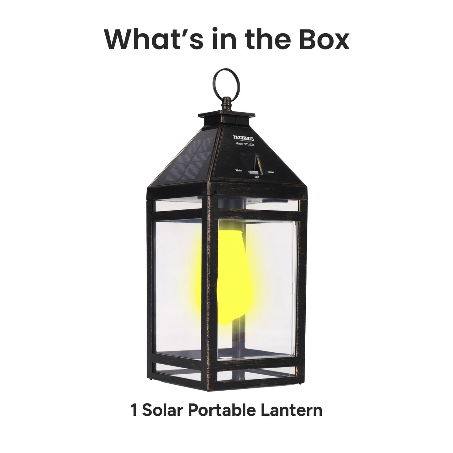 Solar Portable with Hanging Hook (Dual Lighting Modes)