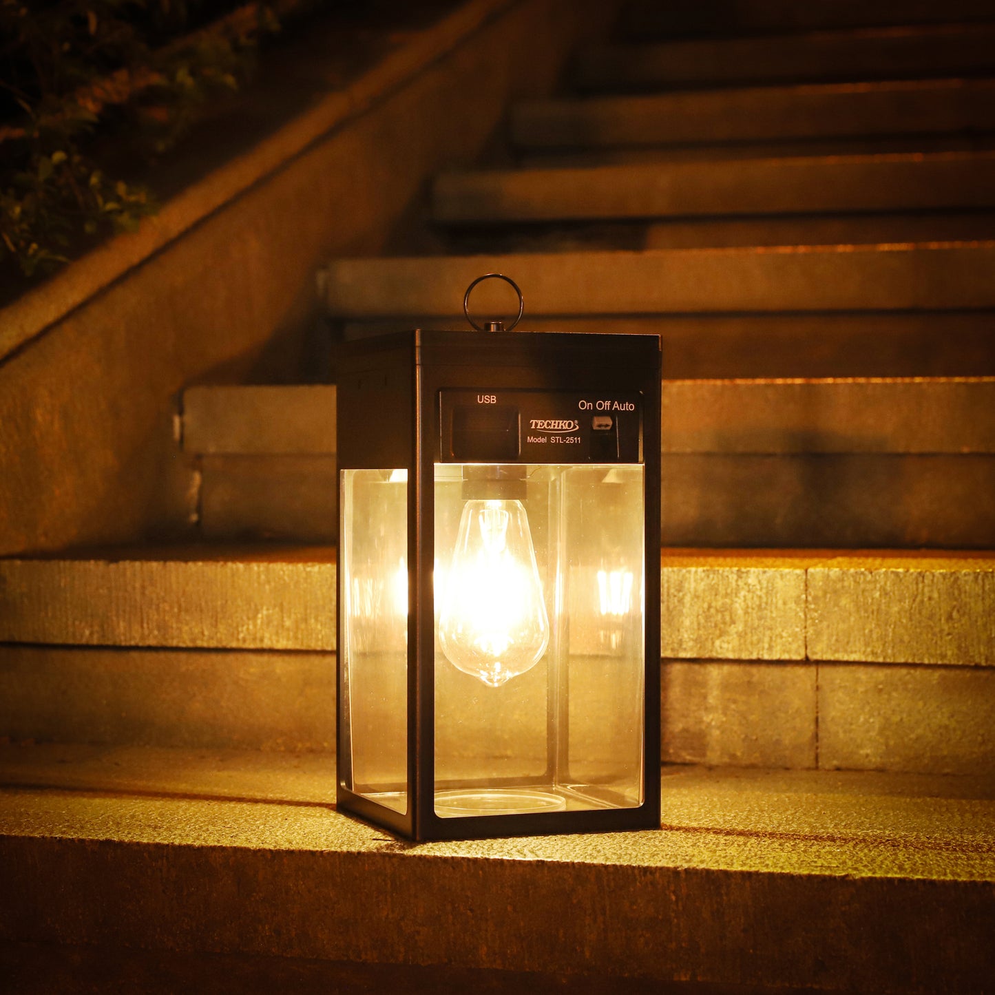 Solar Portable Lantern with Edison Bulb