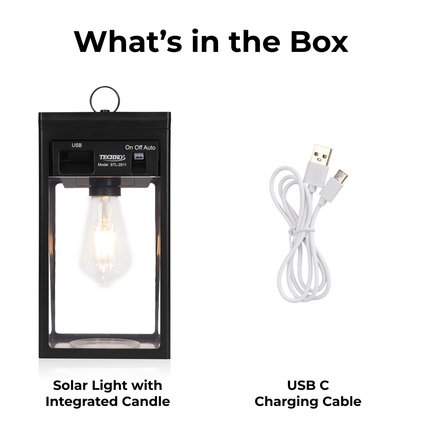 Solar Portable Lantern with Edison Bulb