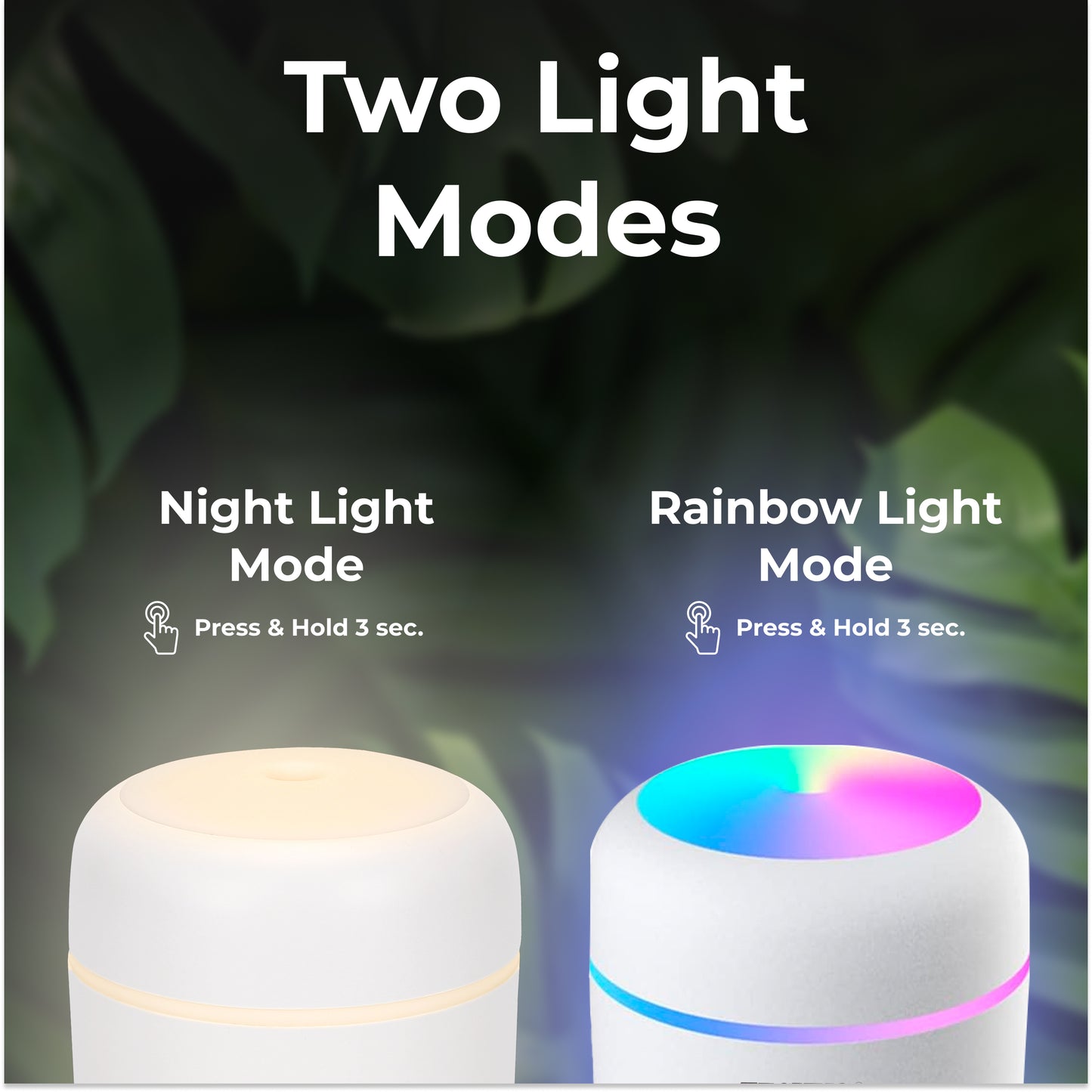 Mini Portable Fine-Mist Humidifier w/ Colorful LED Night Light - 350ml