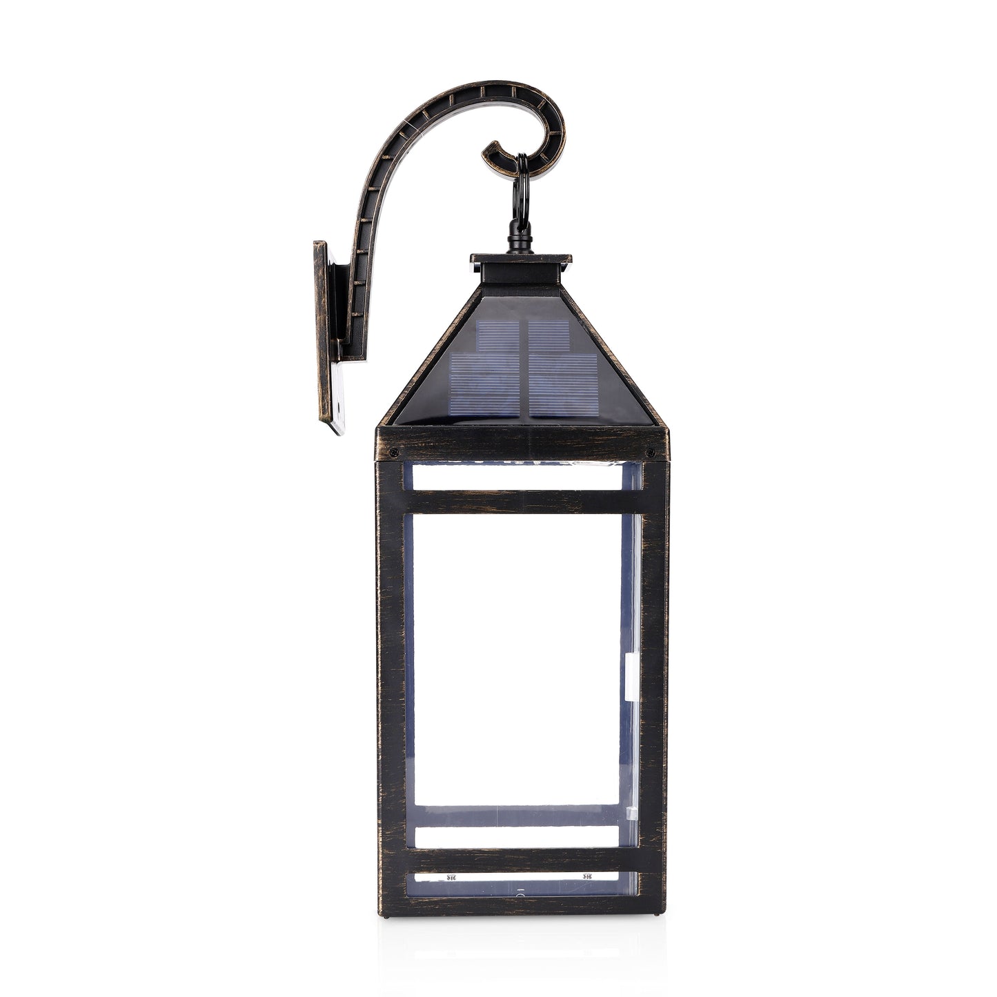 Solar Portable Hanging Lantern with Wall Mount (Clear Panel)