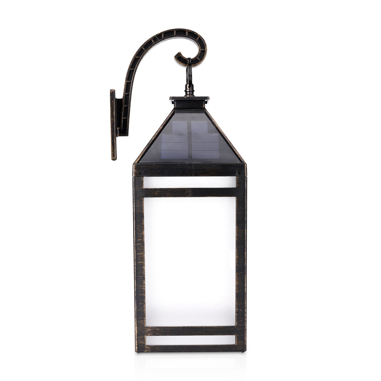 Solar Portable Hanging Lantern with Wall Mount (Frosted Panel)