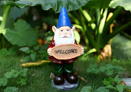 Garden Gnome with High-Power Solar Spotlight