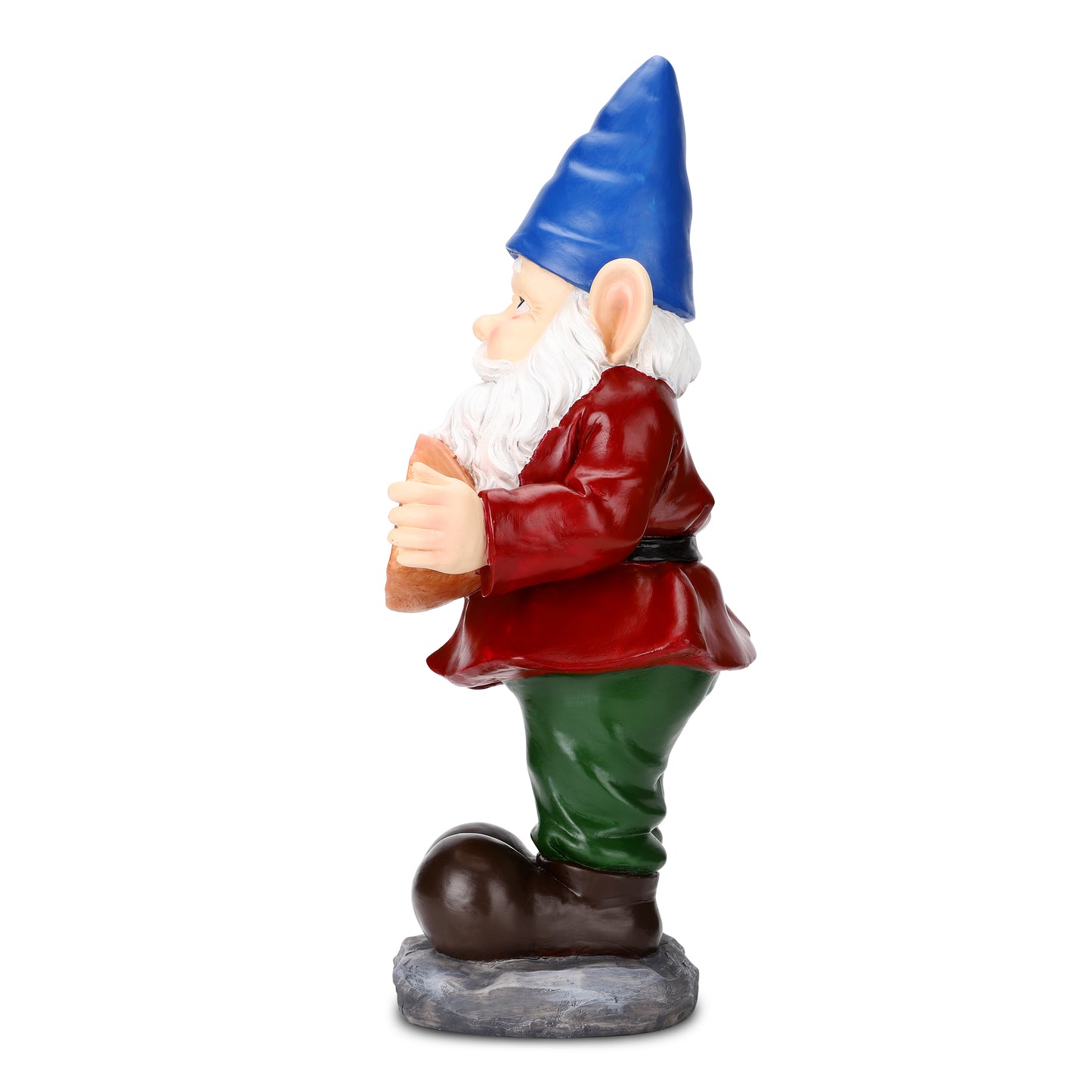 Garden Gnome with High-Power Solar Spotlight