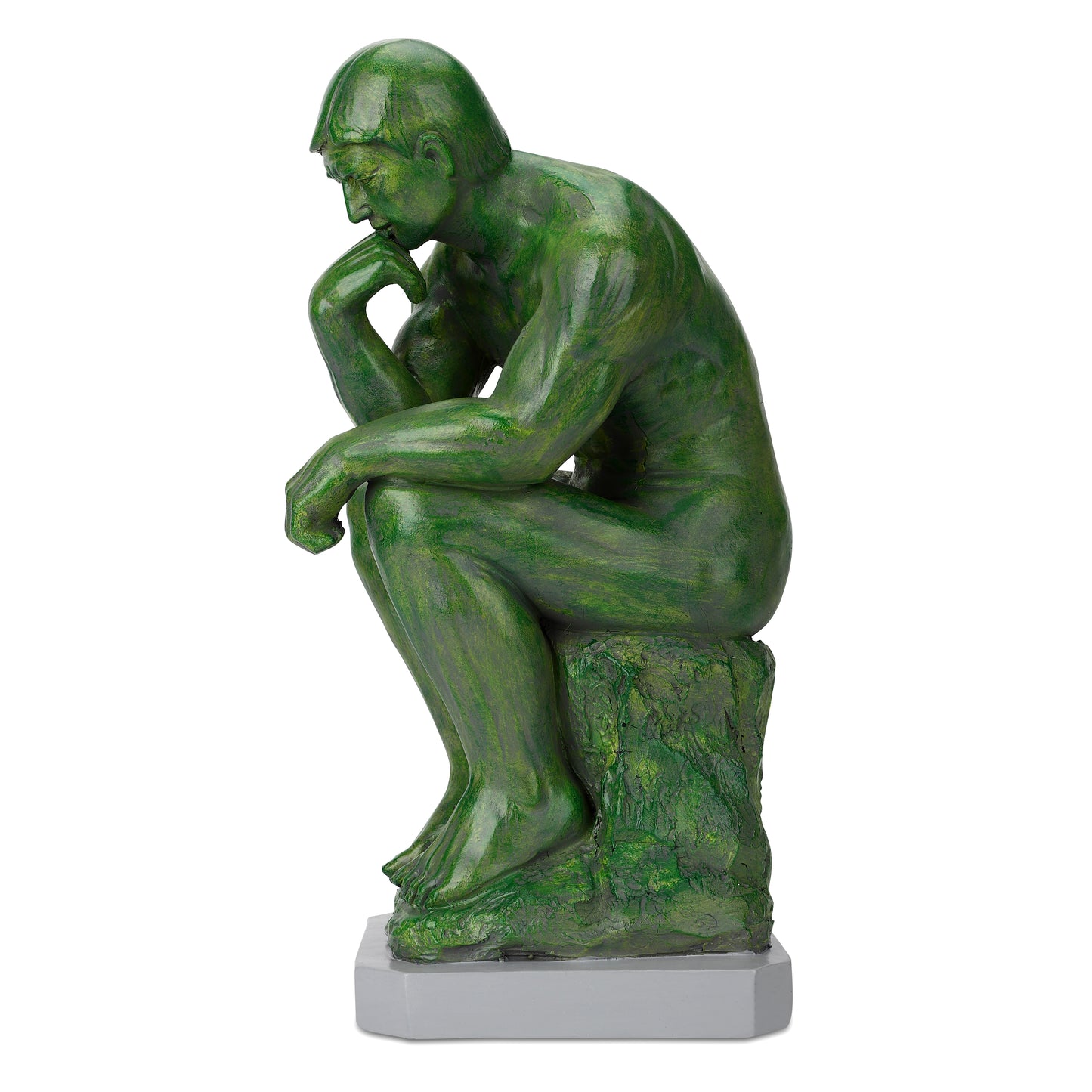 Thinker Statue with High-Power Solar Spotlight