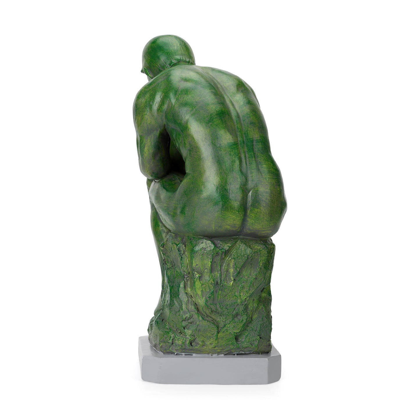 Thinker Statue with High-Power Solar Spotlight