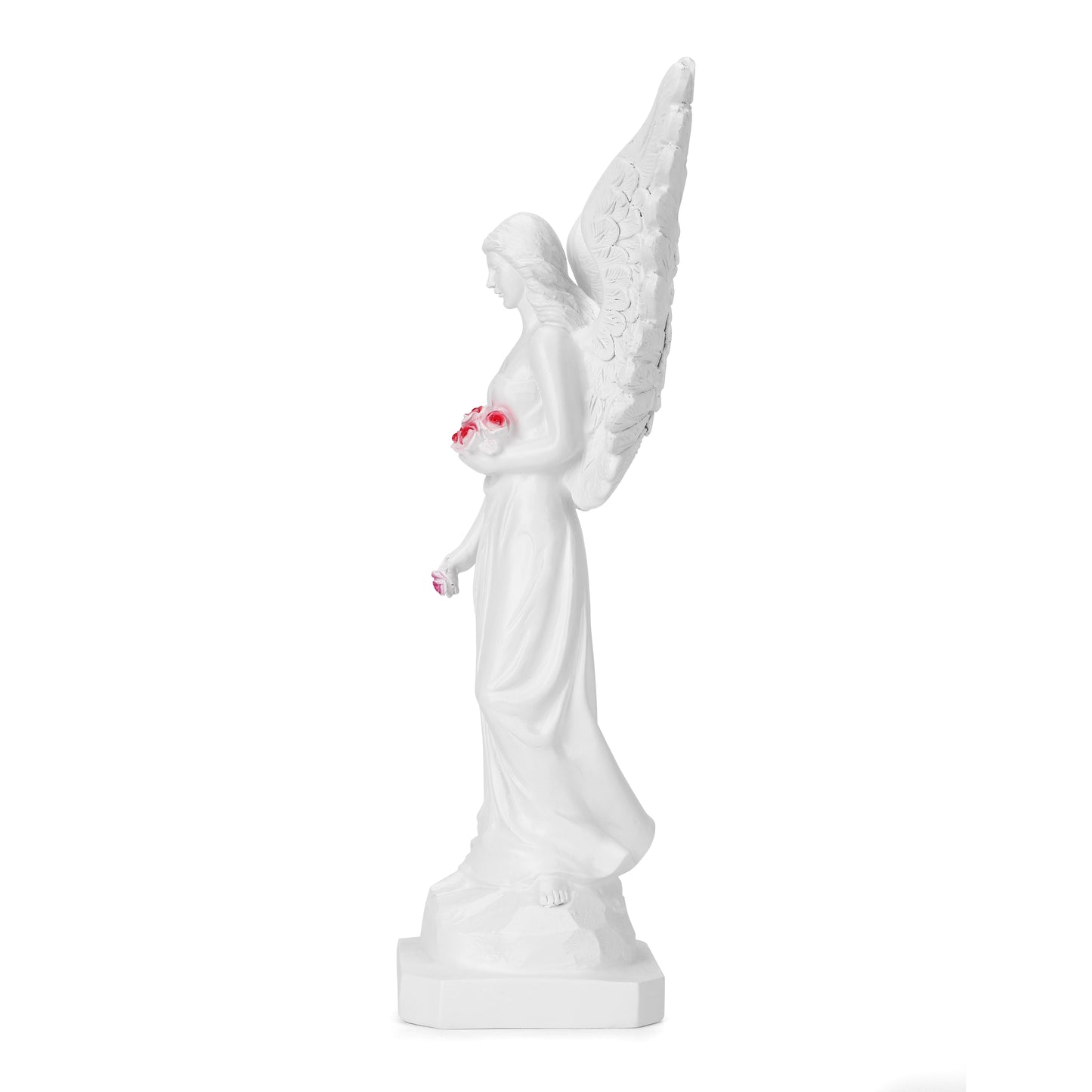 Guardian Angel with High-Power Solar Spotlight (Open Wings)