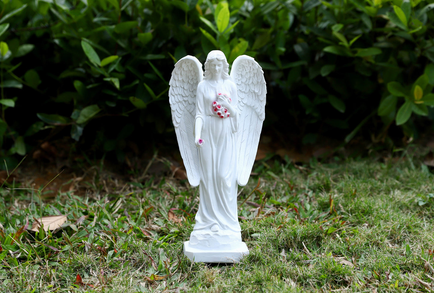 Guardian Angel with High-Power Solar Spotlight (Closed Wings)