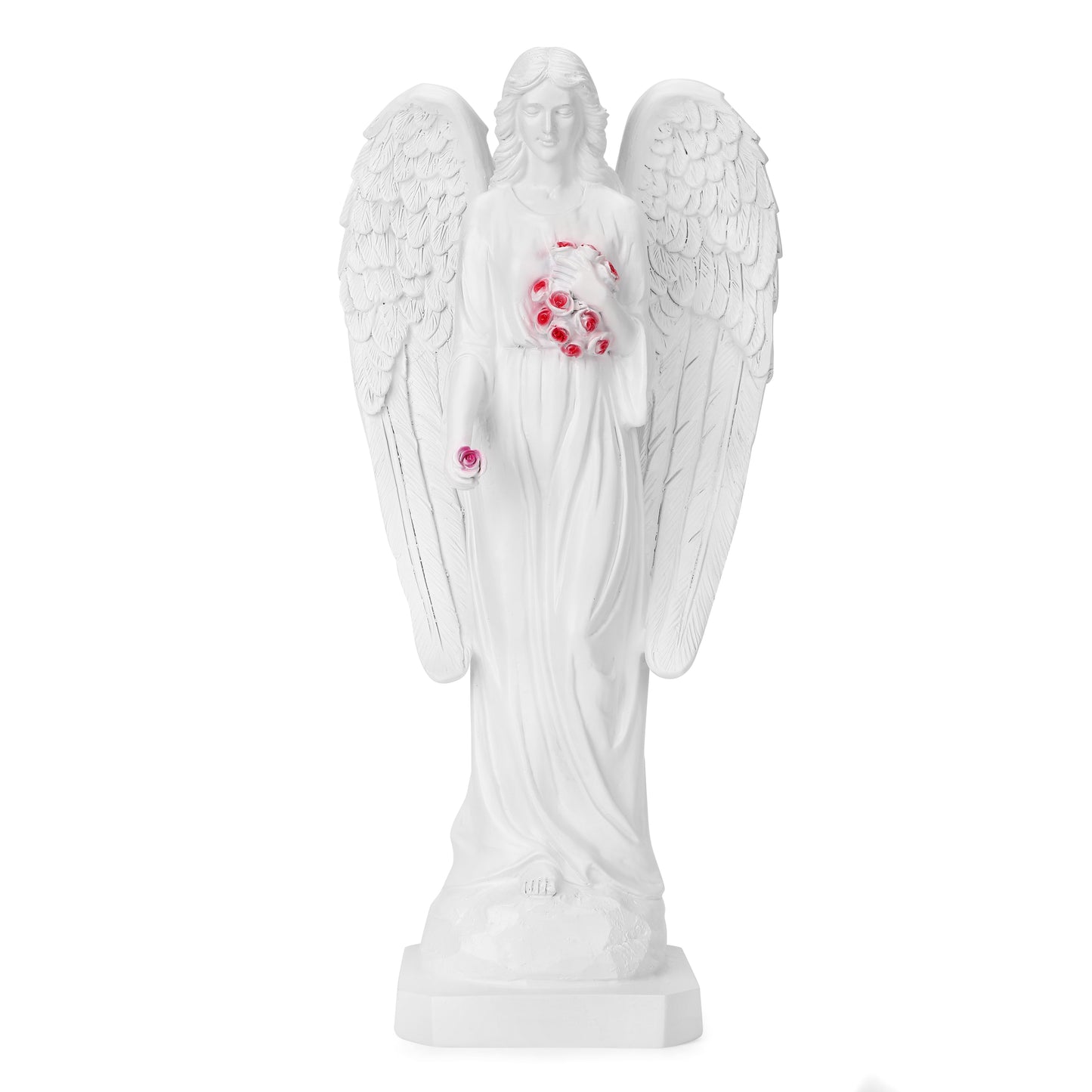 Guardian Angel with High-Power Solar Spotlight (Closed Wings)